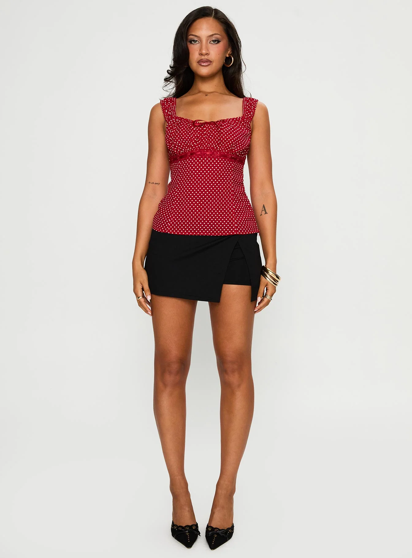 Garconne Top Red Polka Dot
