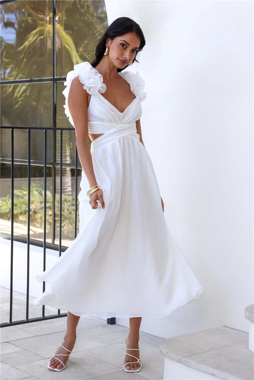 Ring The Wedding Bells Maxi Dress White