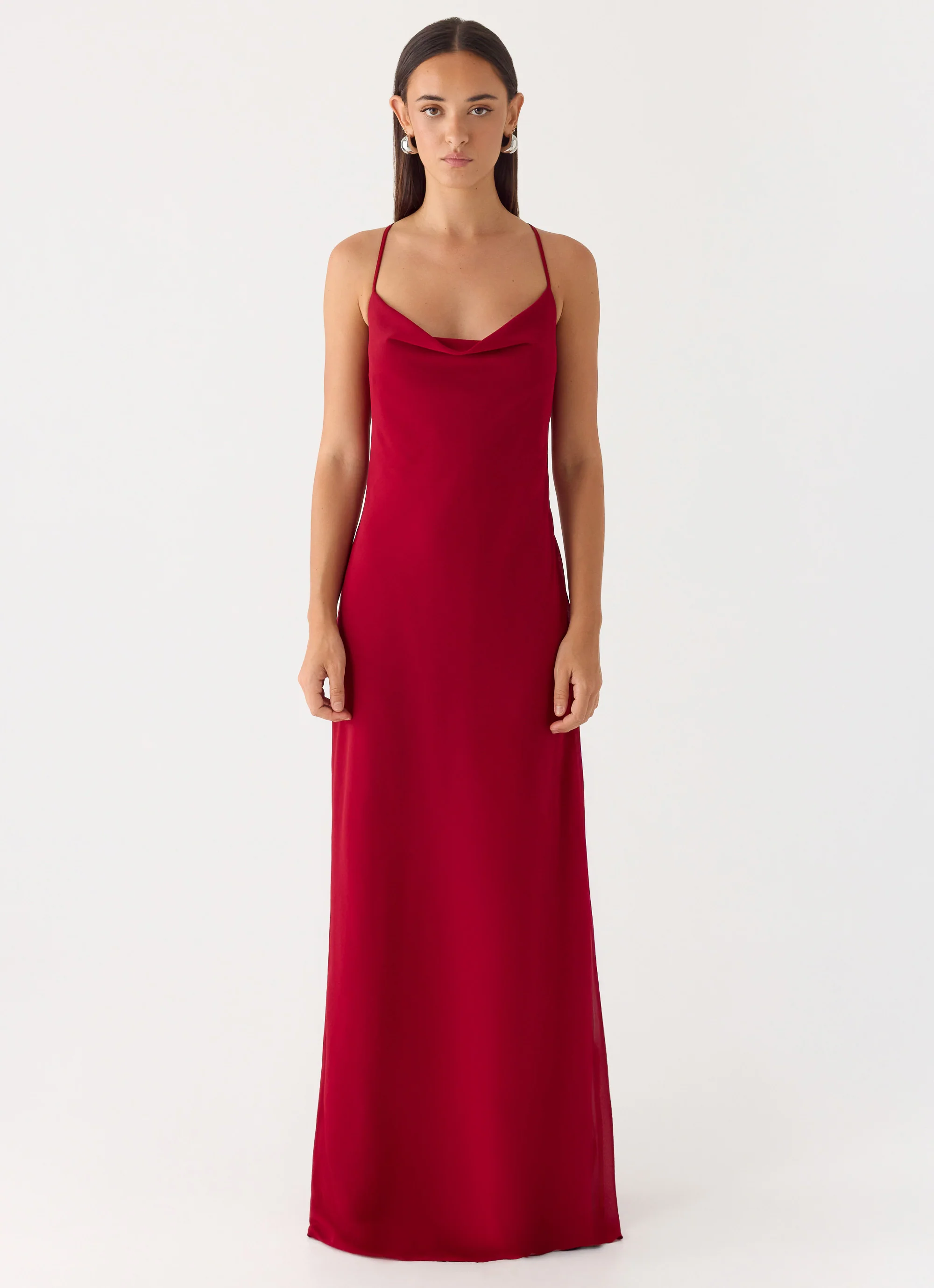 Saria Maxi Dress - Deep Red