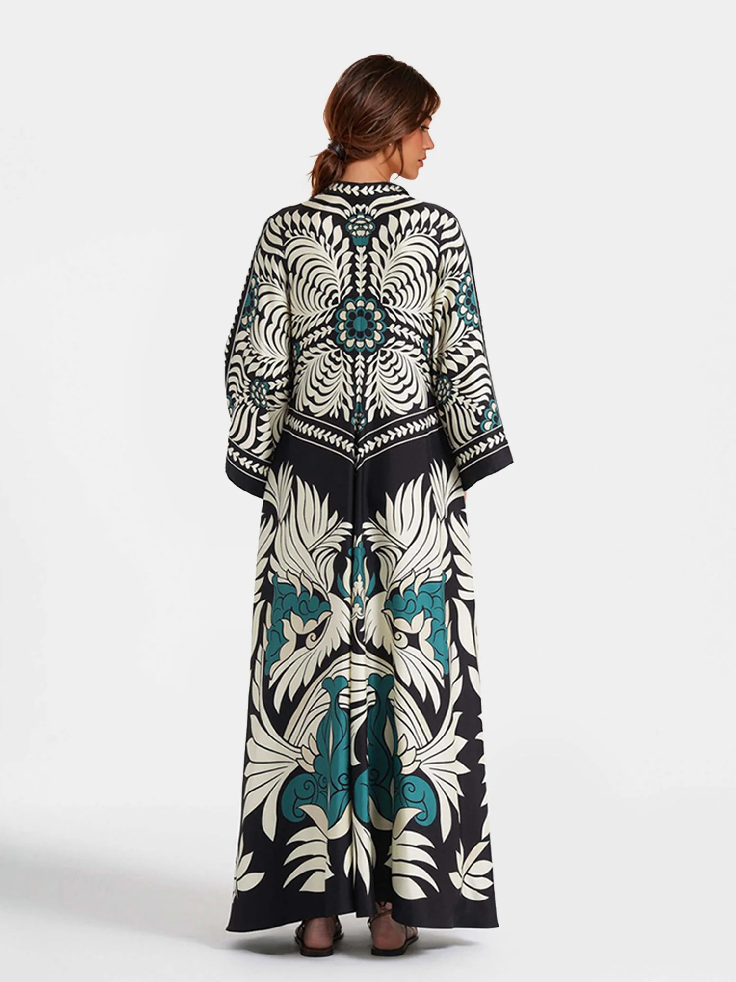 Tropical Print Long Dress