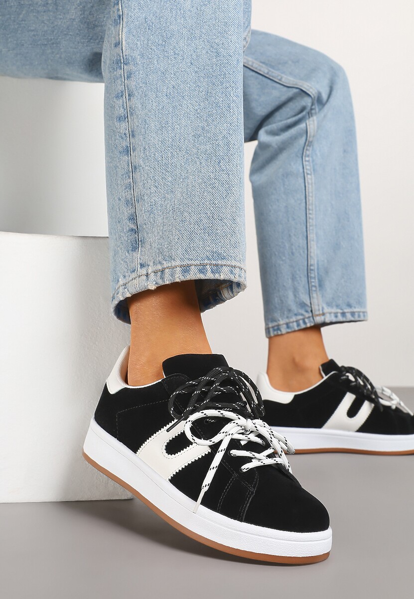 Fioletowe Sneakersy Ozdobione Geometrycznym Motywem Telindrela