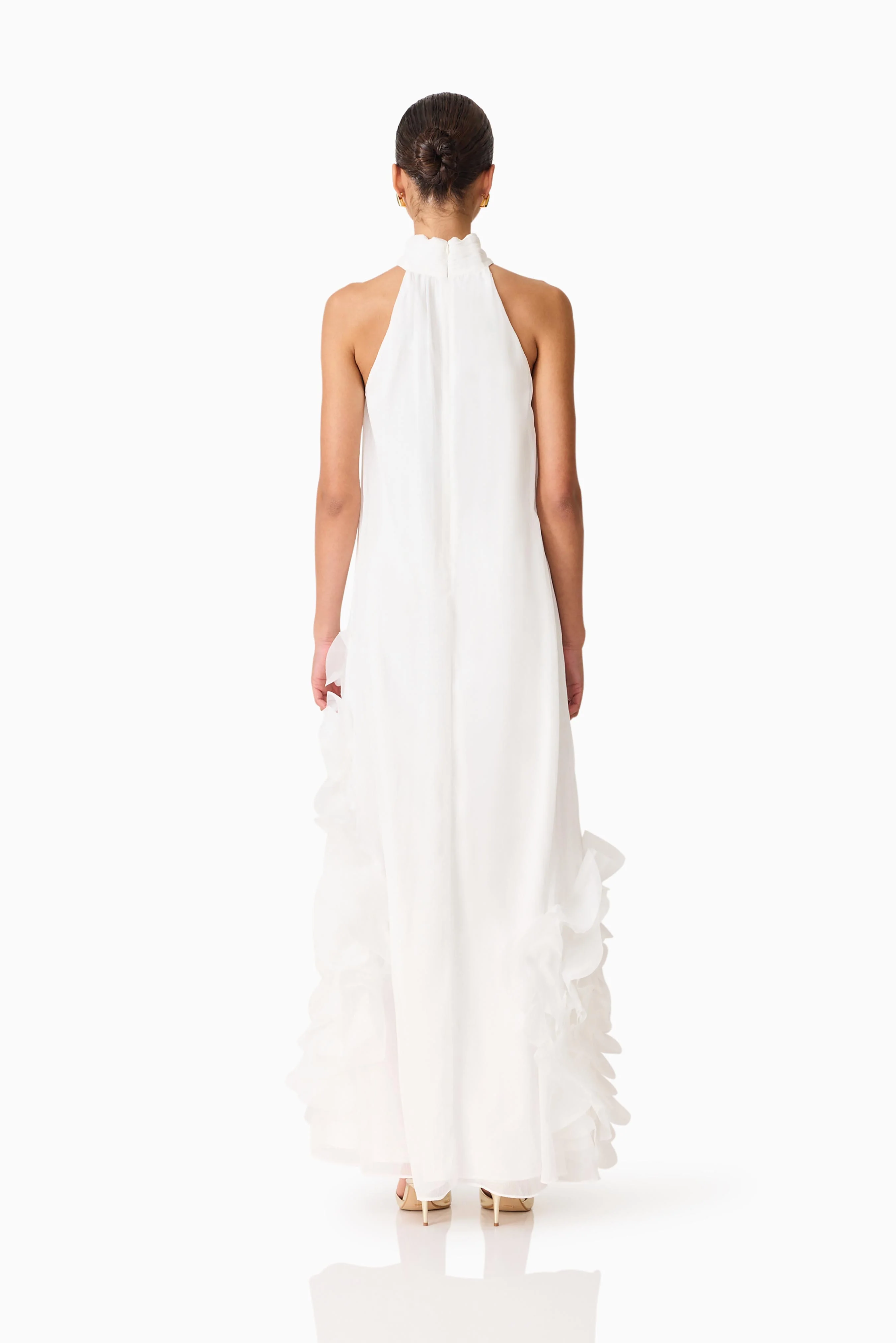 Evelin Halter Gown in White