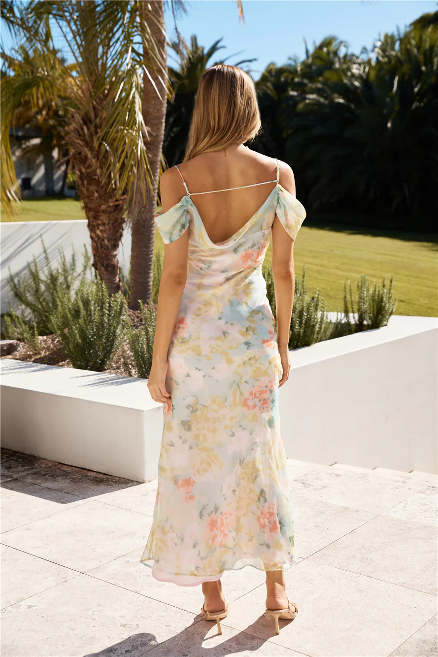 Coloured Canvas Maxi Dress Green - luluinthesky