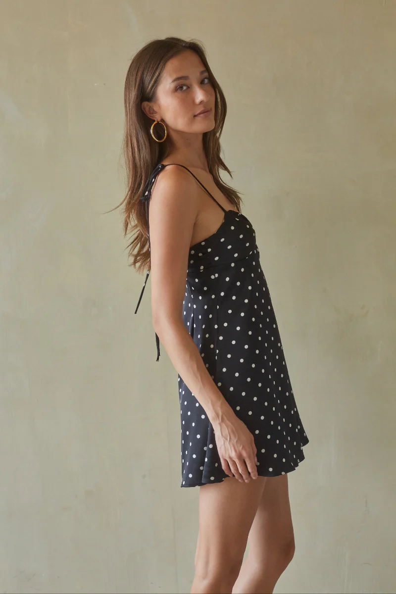 Ilona Polka Dot Mini Dress - luluinthesky