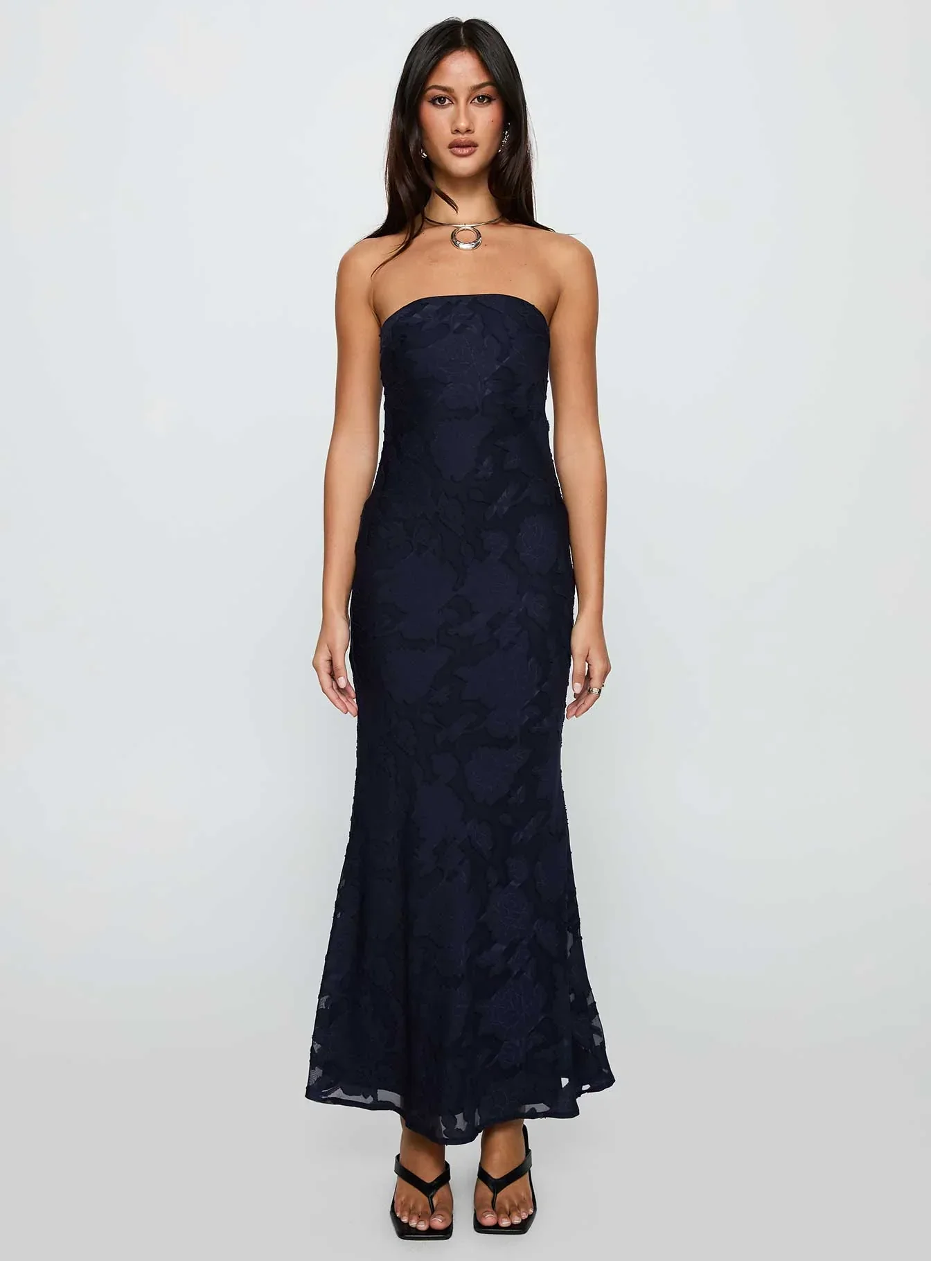 Haley Maxi Dress Navy - luluinthesky