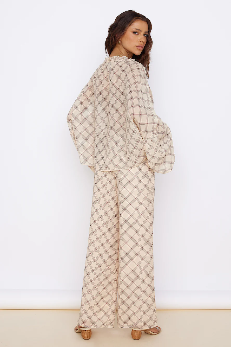 SNDYS Candice Pant Check Print