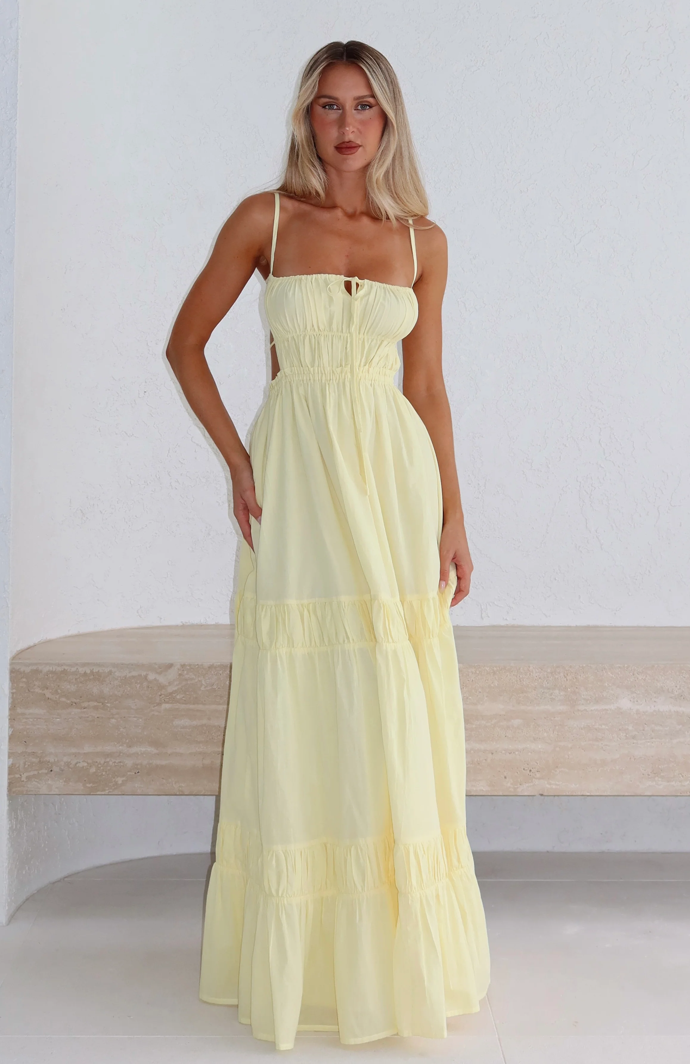 Rumour Has It Maxi Dress Lemon