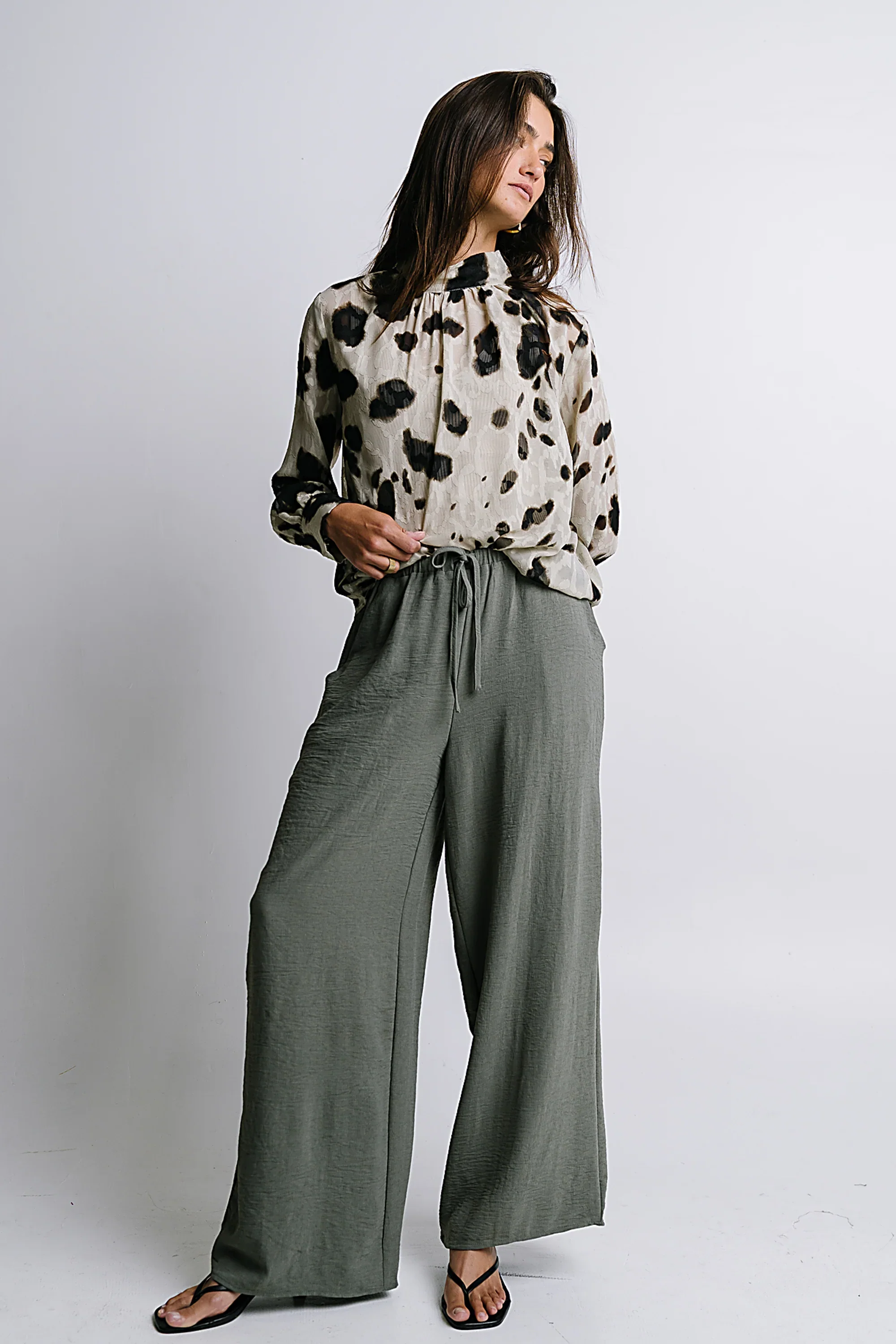 Camille Sheer Blouse in Ivory