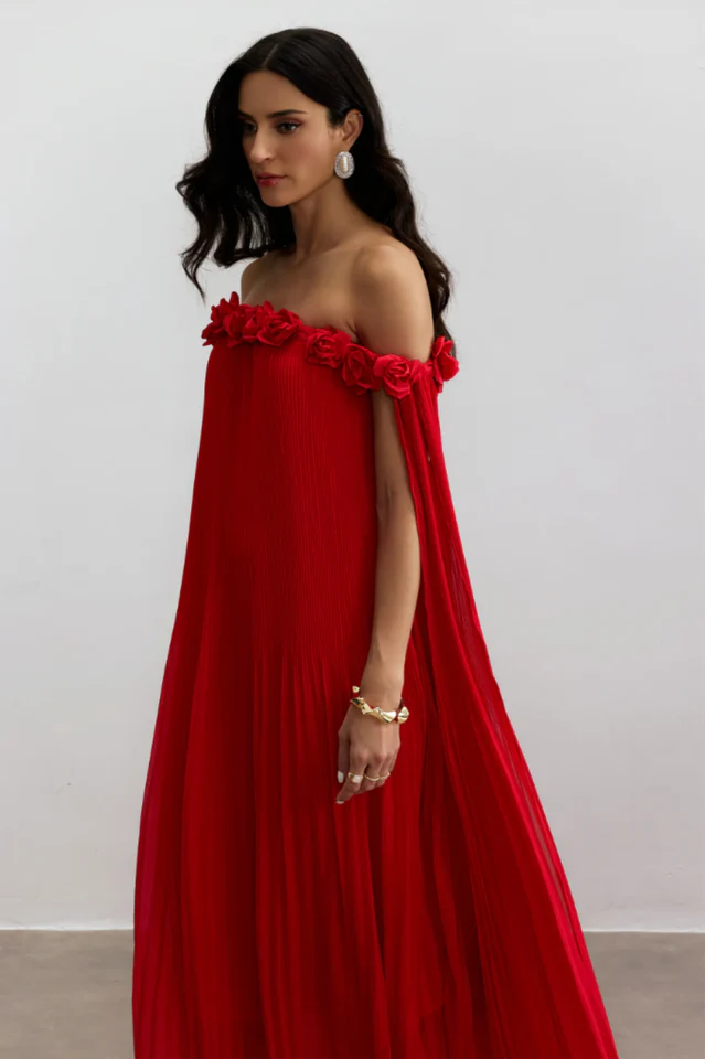 Regina Rosette Detail Maxi Dress