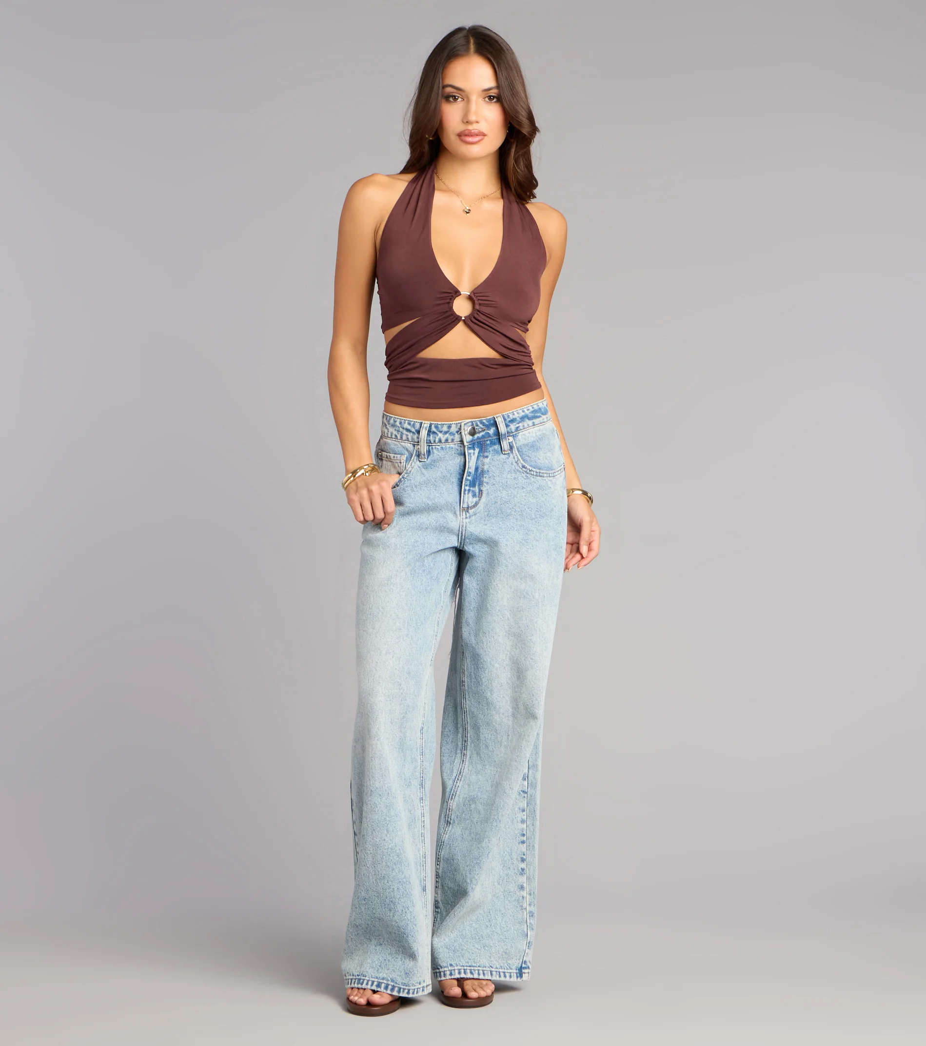 On Repeat Cutout Halter Top