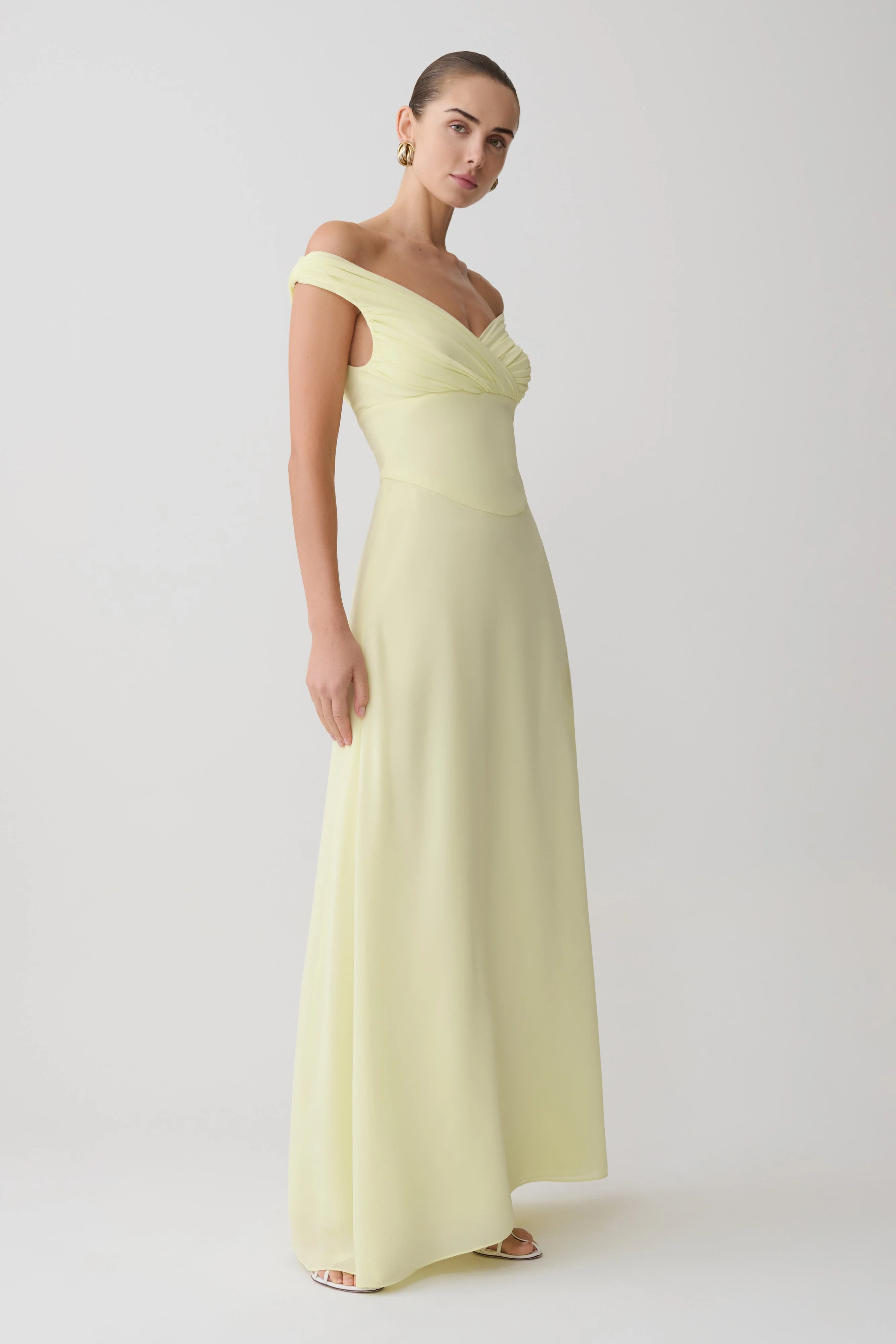 Mabel-Off-Shoulder-Chiffon-Maxi-Dress-Lemon
