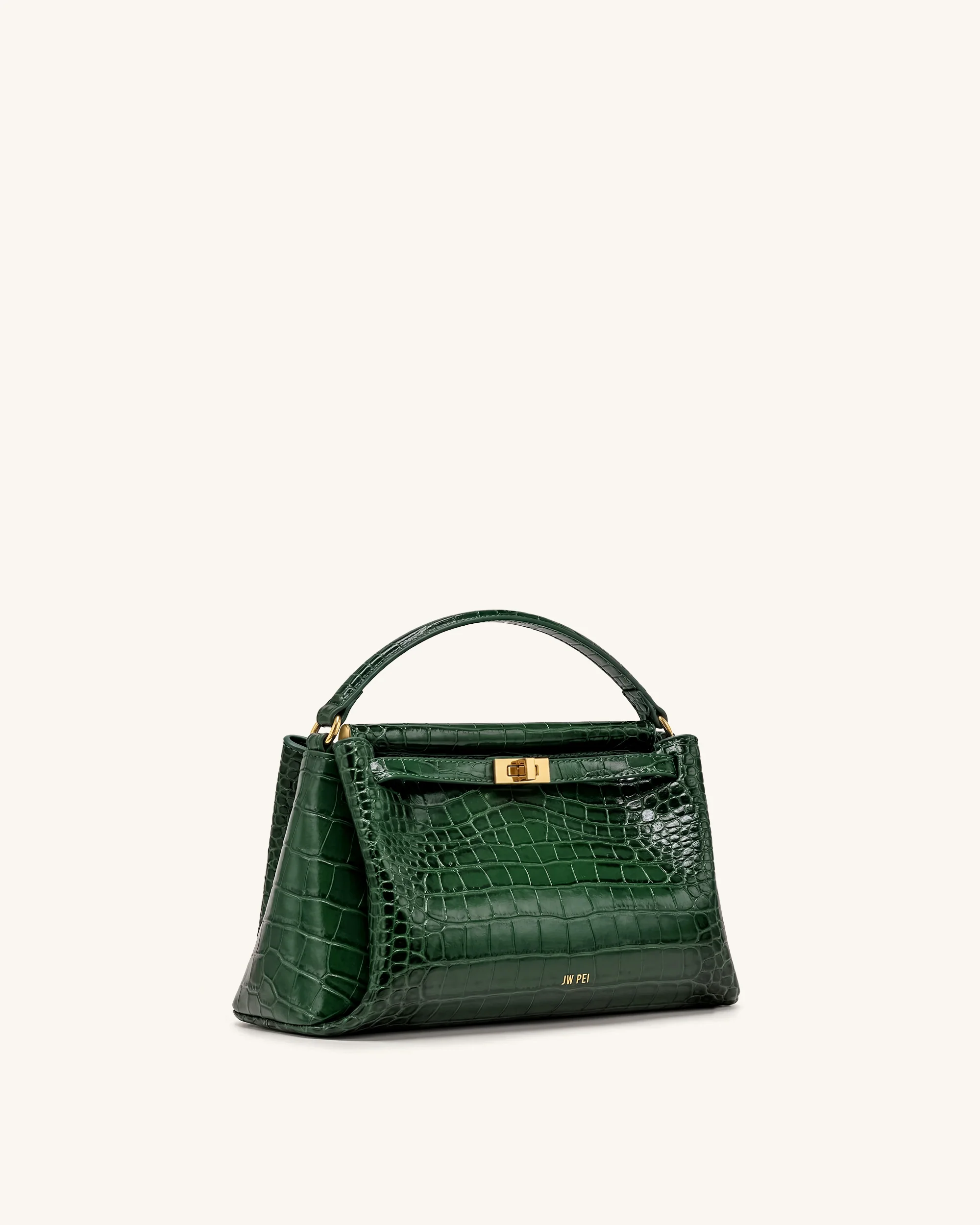 Carmen Top Handle Bag - Forest Green Croc