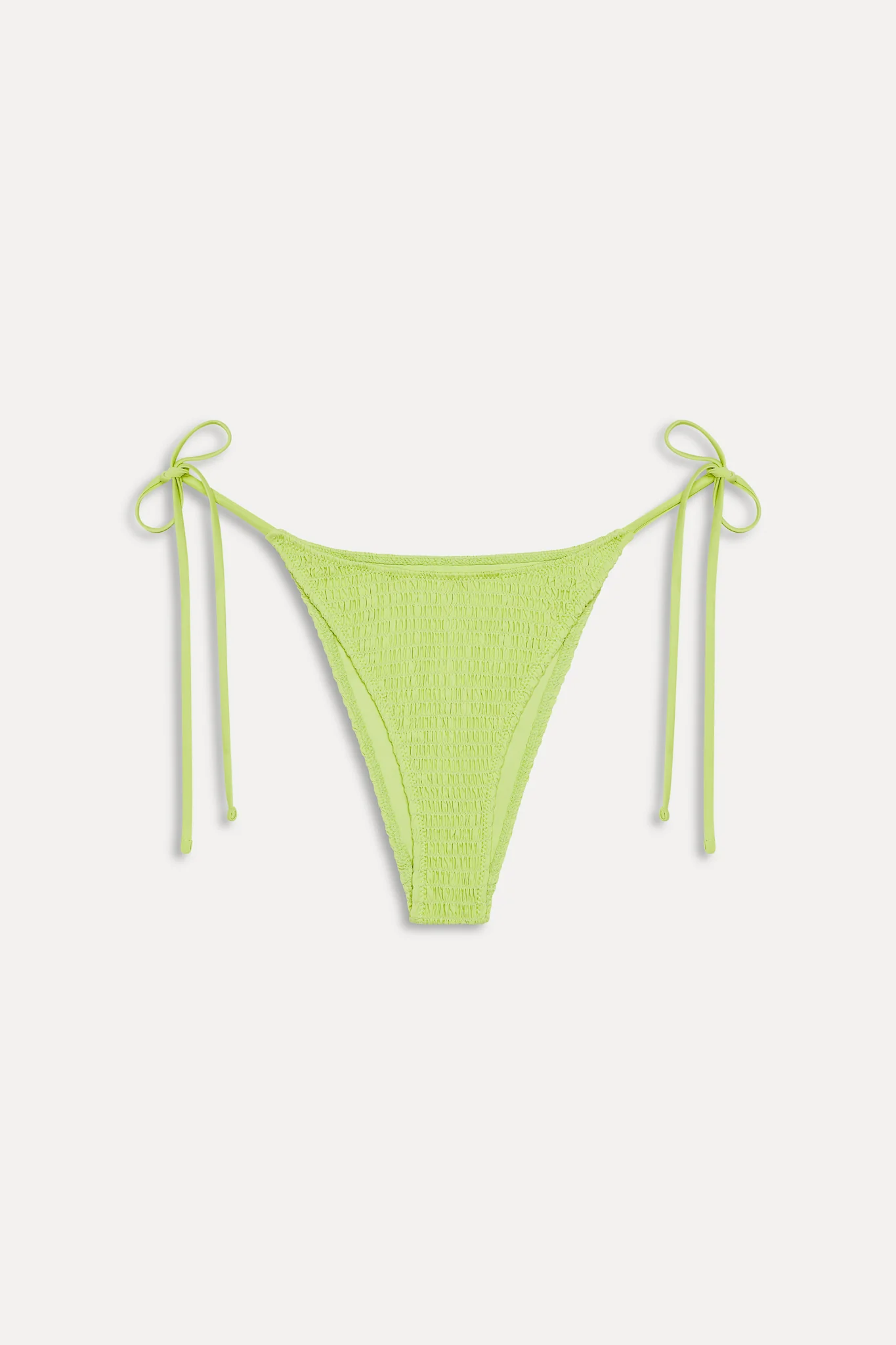 Soleil Smocked Cheeky Bikini Bottom - Sea Glass Green