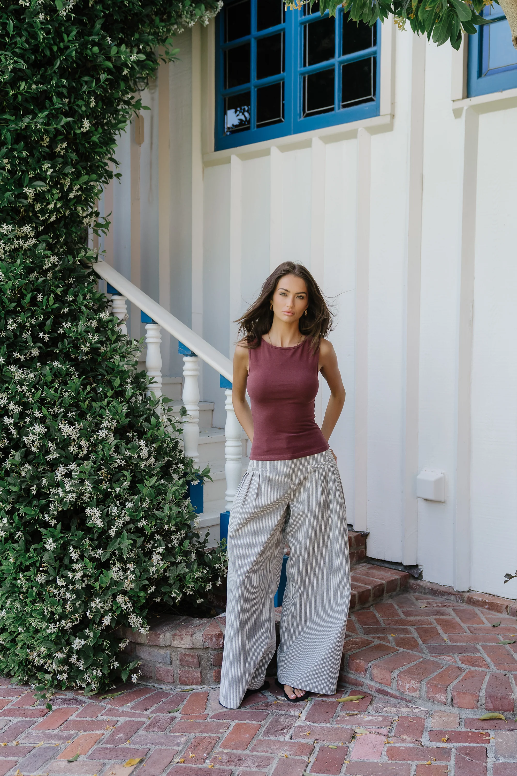 Karol Striped Wide Leg Pants - FINAL SALE