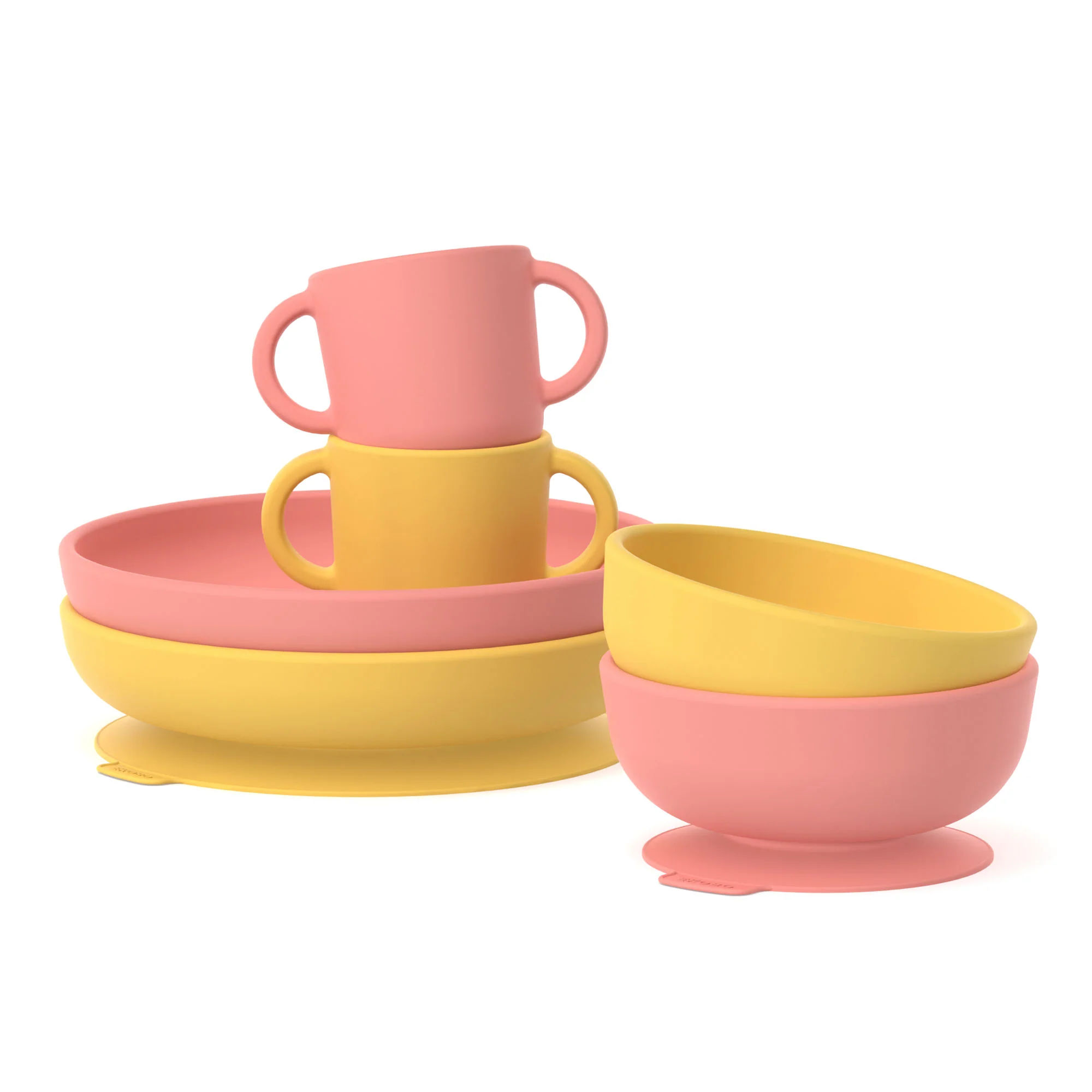 Vogeelle Baby Feeding Bundle - Coral / Mimosa