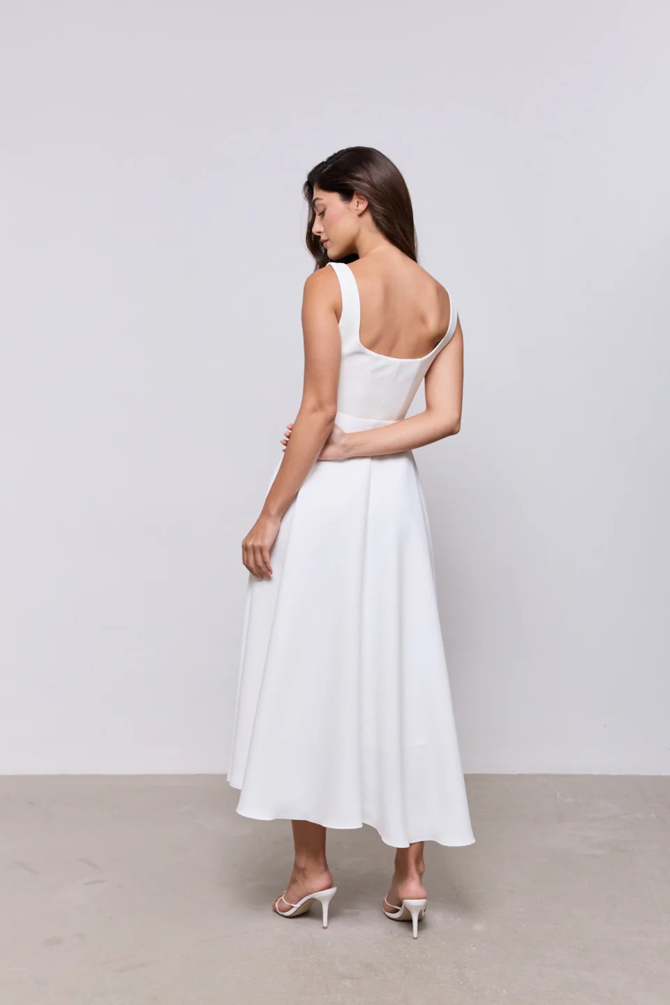 Square Neck Midi Dress