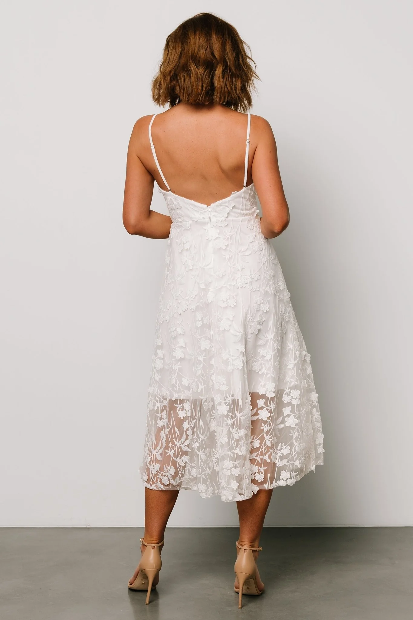 Larissa Midi Dress | Off White - luluinthesky