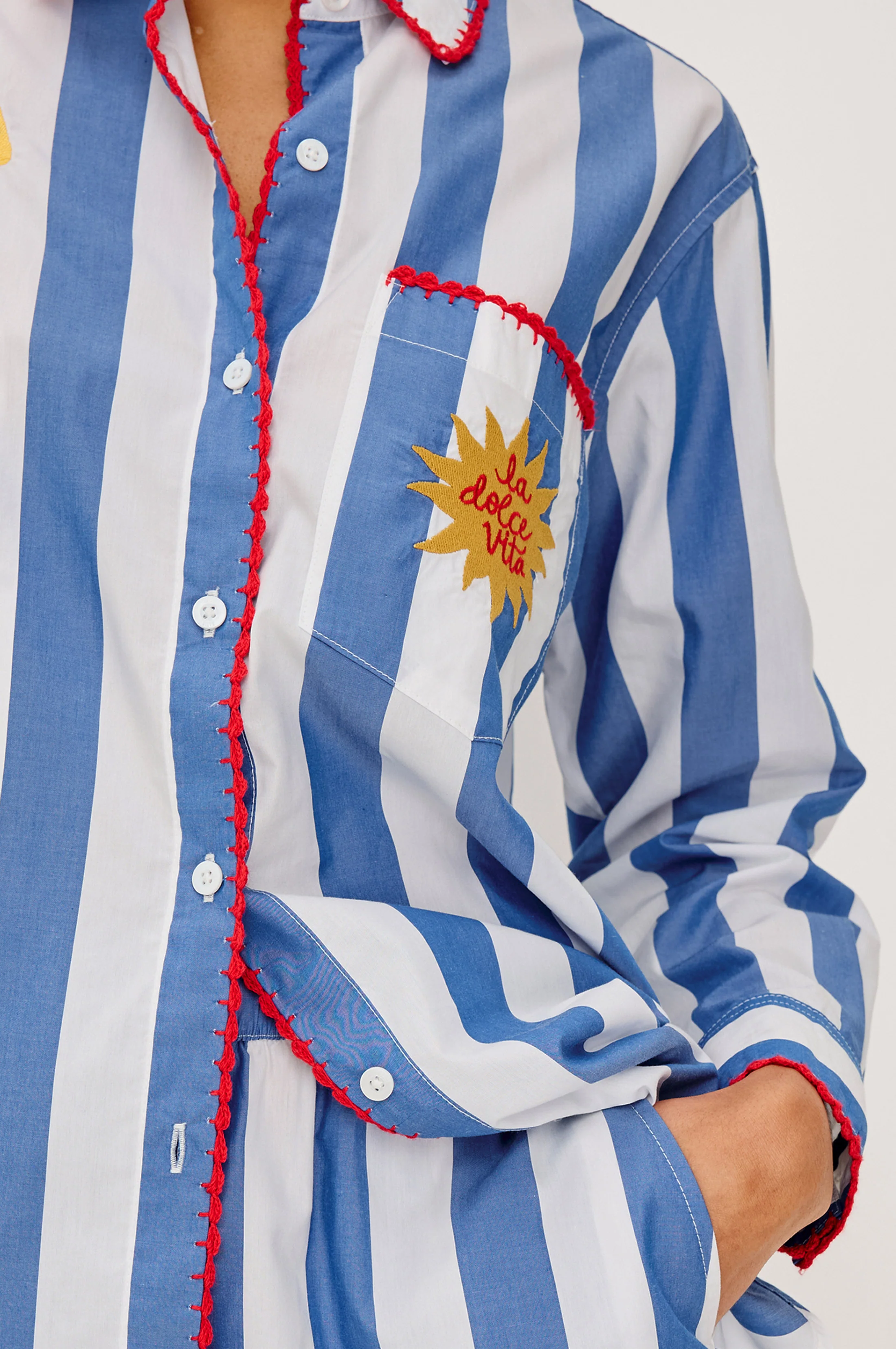 Rails X Giadzy Elsa Shirt - Dolce Vita Embroidery
