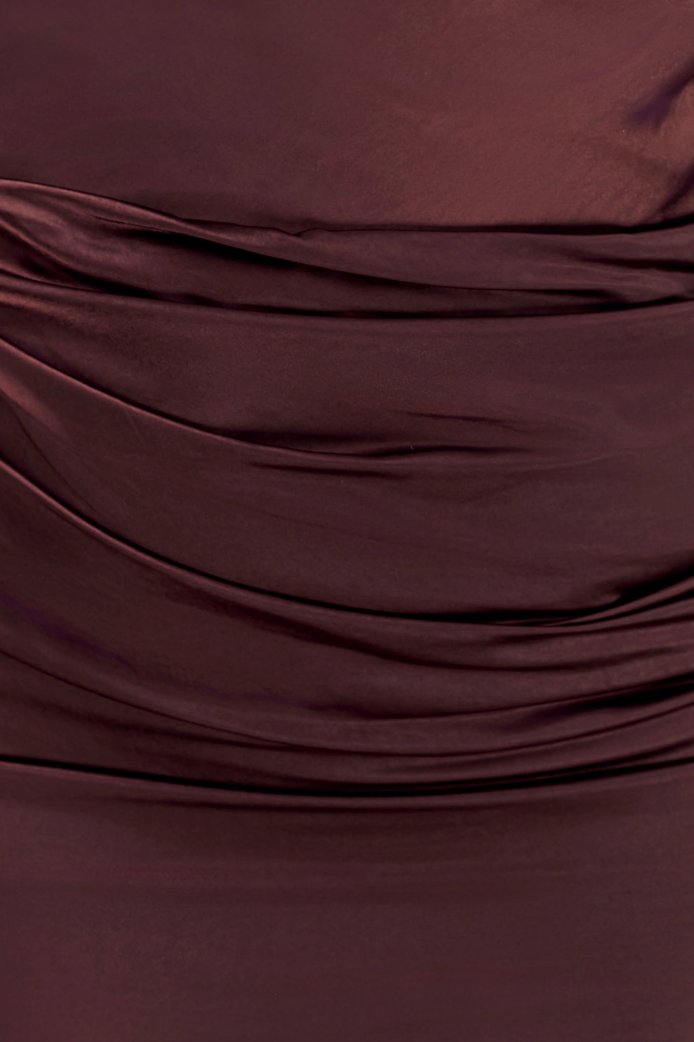 Dalia Off Shoulder Satin Maxi Dress - Dark Chocolate