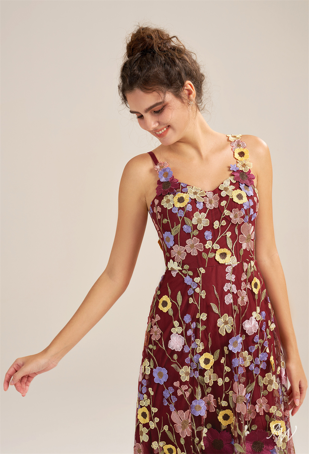 Alison A-line Tulle V-Neck Dresses