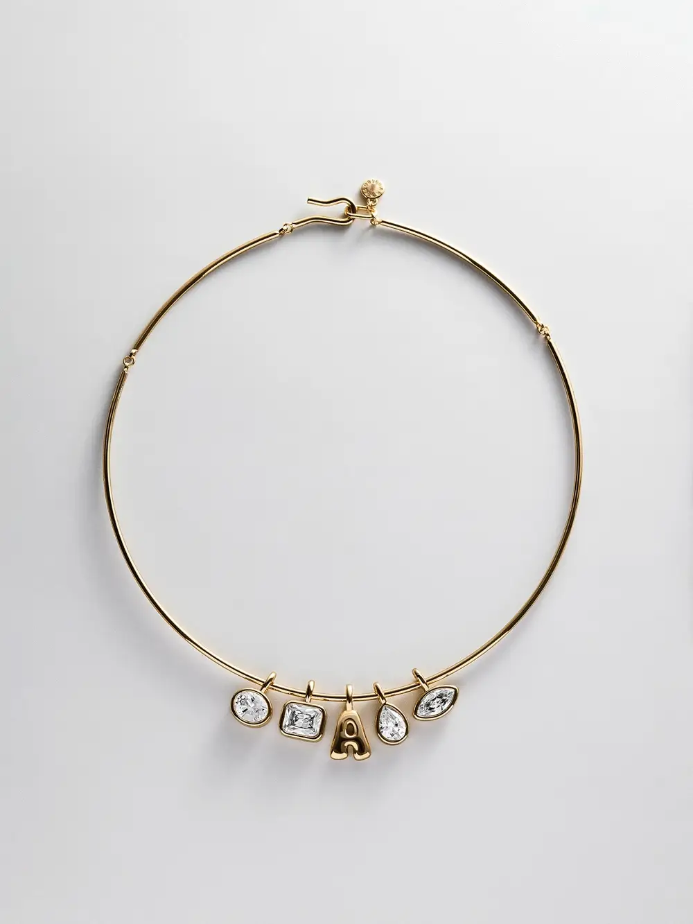 Lexi Removable Charm Custom Collar Necklace - Gold