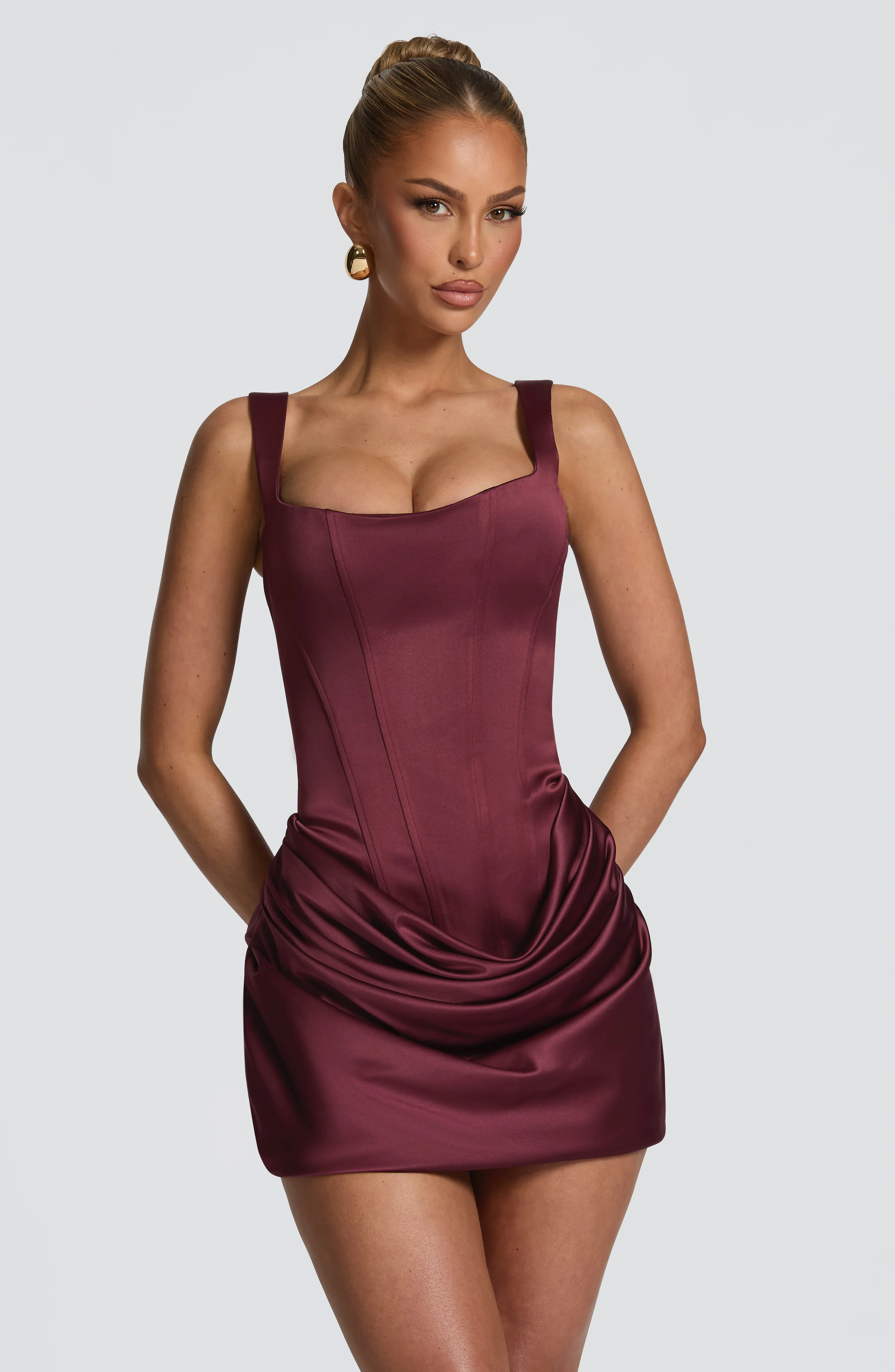 Imogen Mini Dress - Cherry Lacquer - luluinthesky