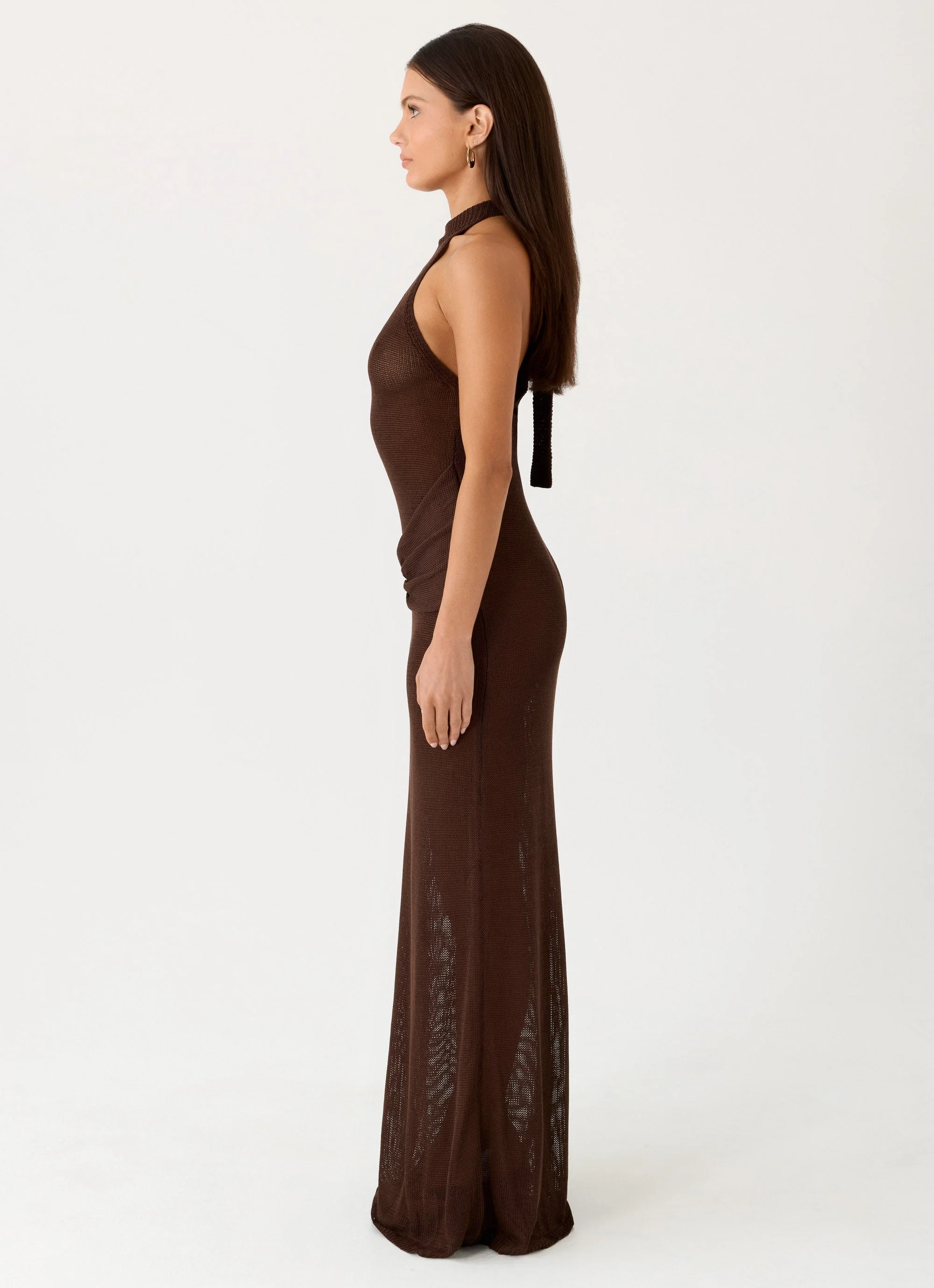 Saoirse Knit Maxi Dress - Chocolate