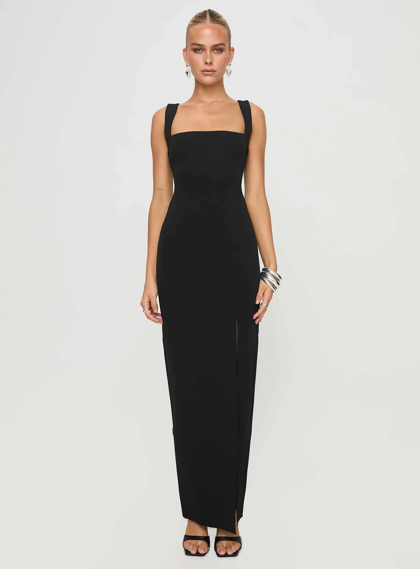 Bombshell Maxi Dress Black - luluinthesky