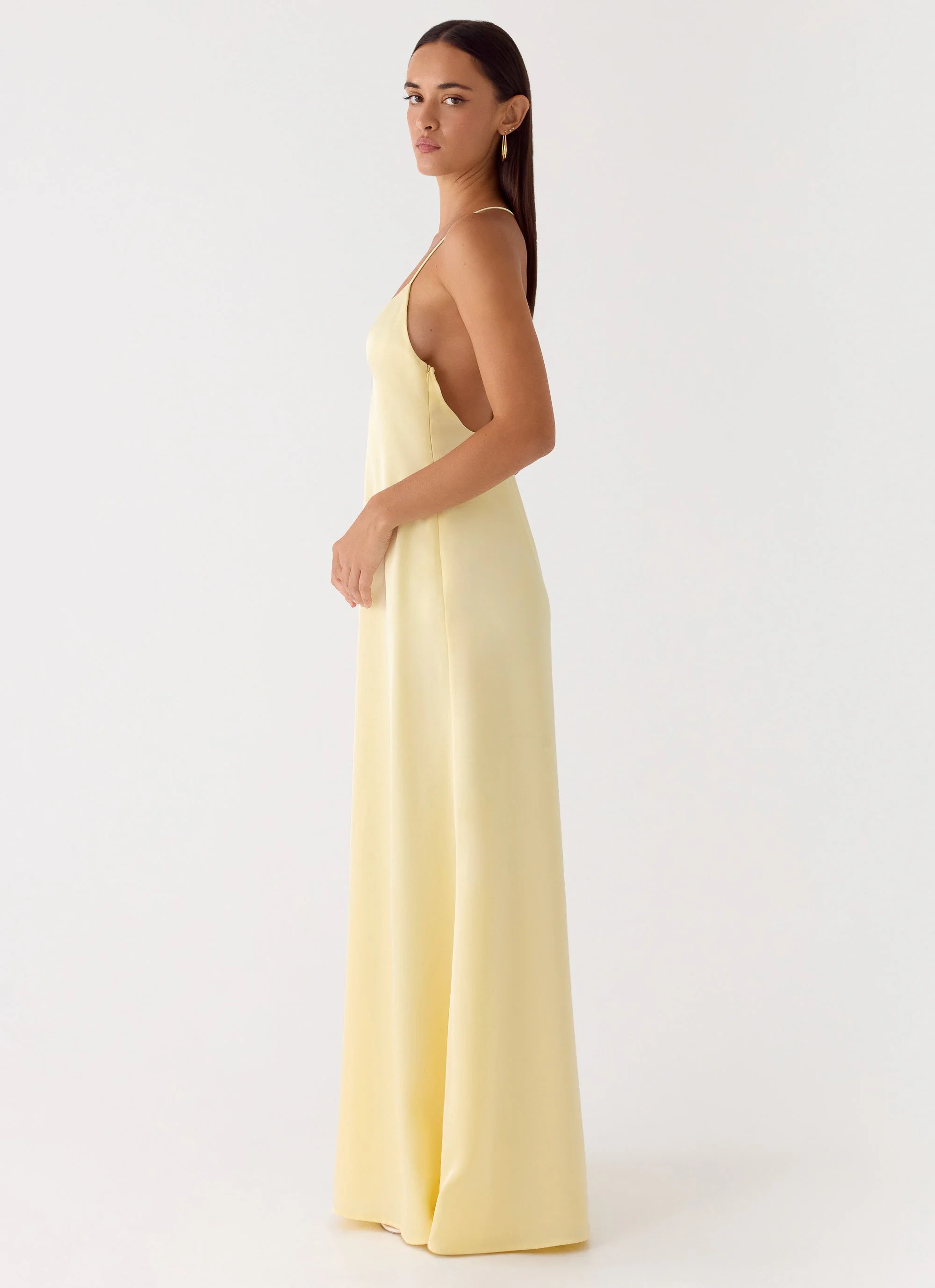 Fine Line Maxi Dress - Yellow