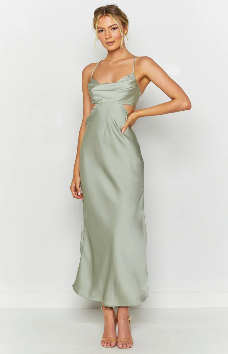 Taleah Cut Out Maxi Dress Sage