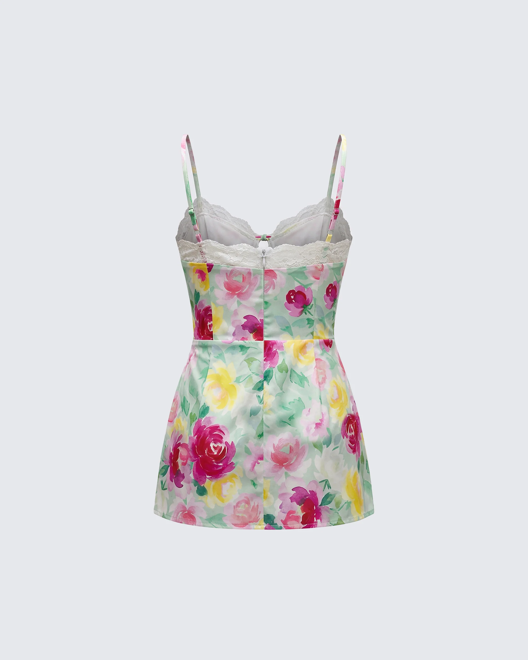 Heide Multi Printed Stretch Sateen Bodysuit Mini Dress