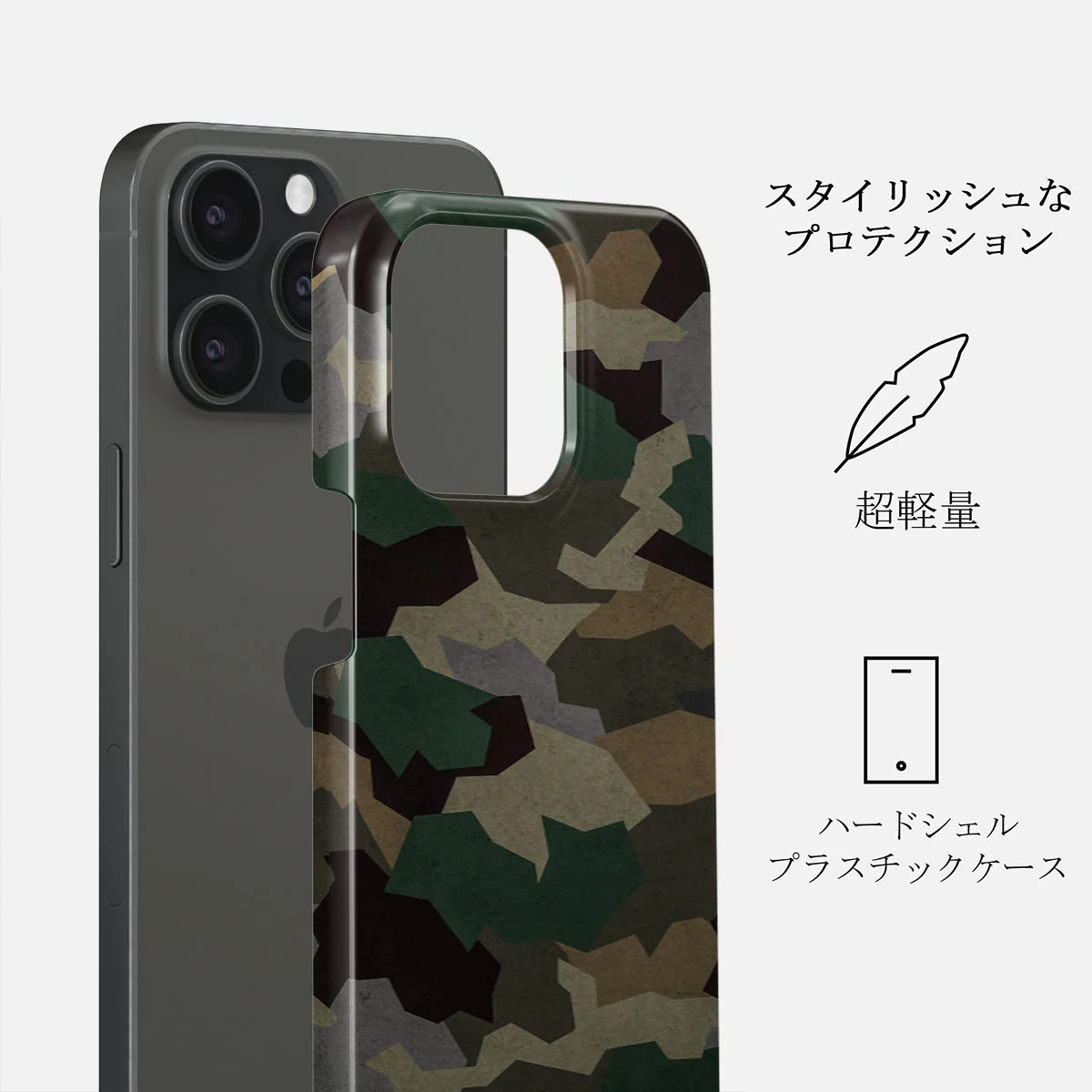 Tropical Green Camo - iPhone 15 Pro ケース