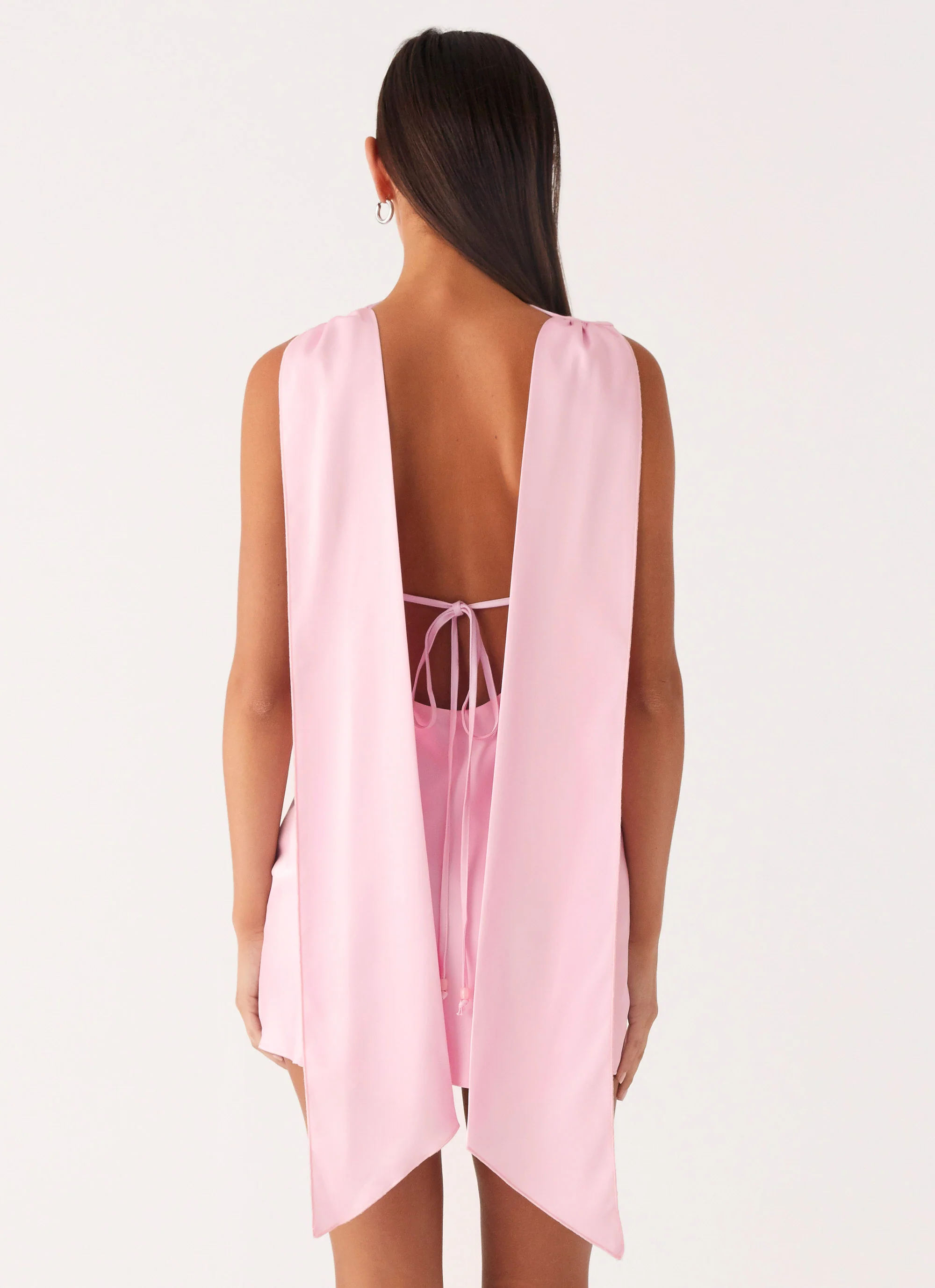 Cerina High Neck Mini Dress - Pink - luluinthesky