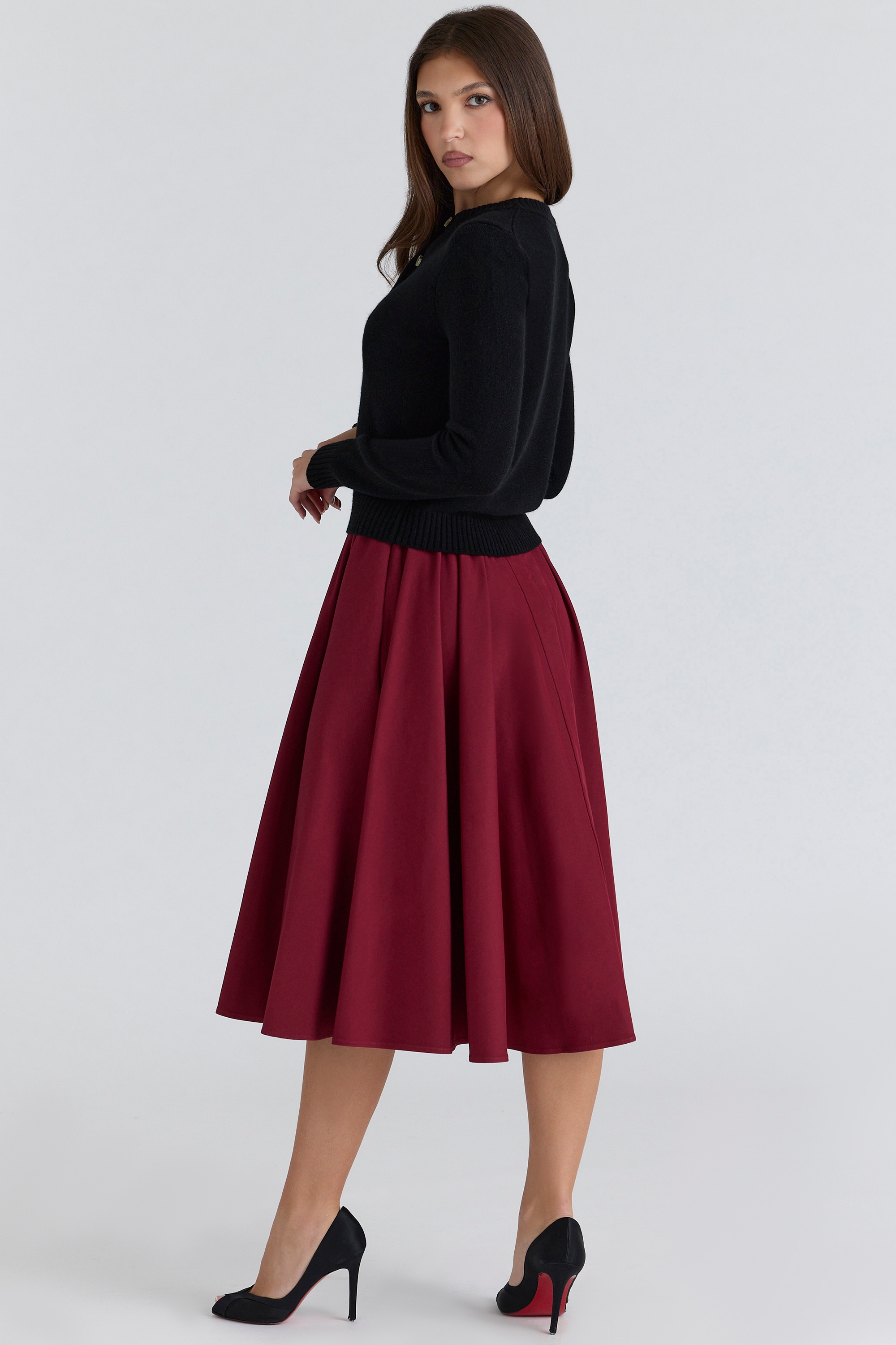 Black Cashmere + Merino Wool Cardigan