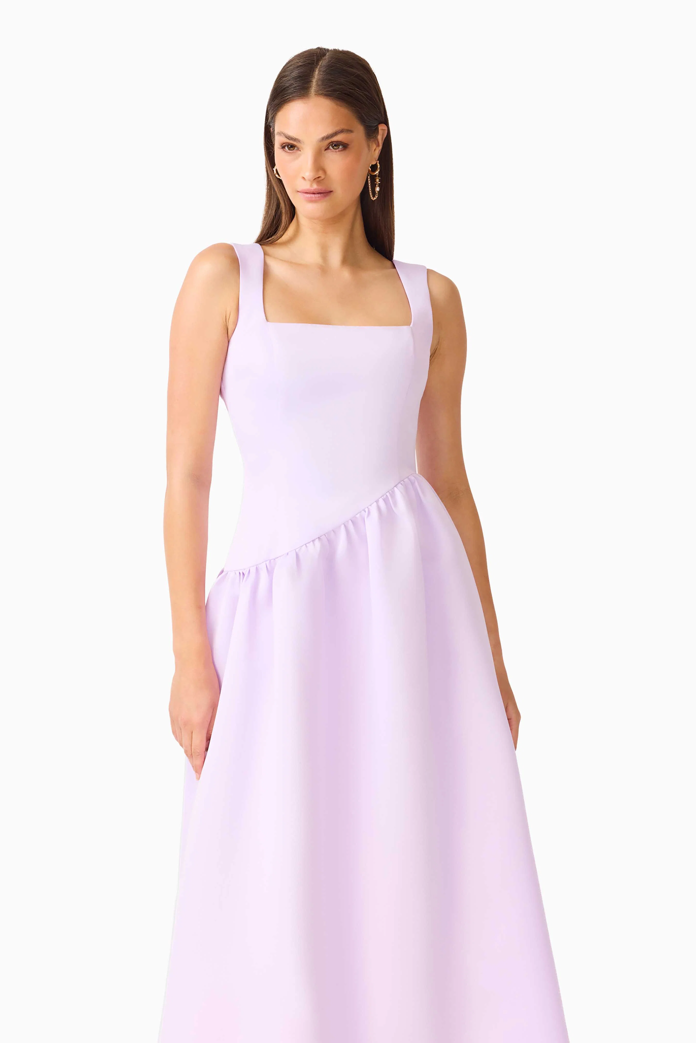 Ruelle A-Line Maxi Dress in Purple