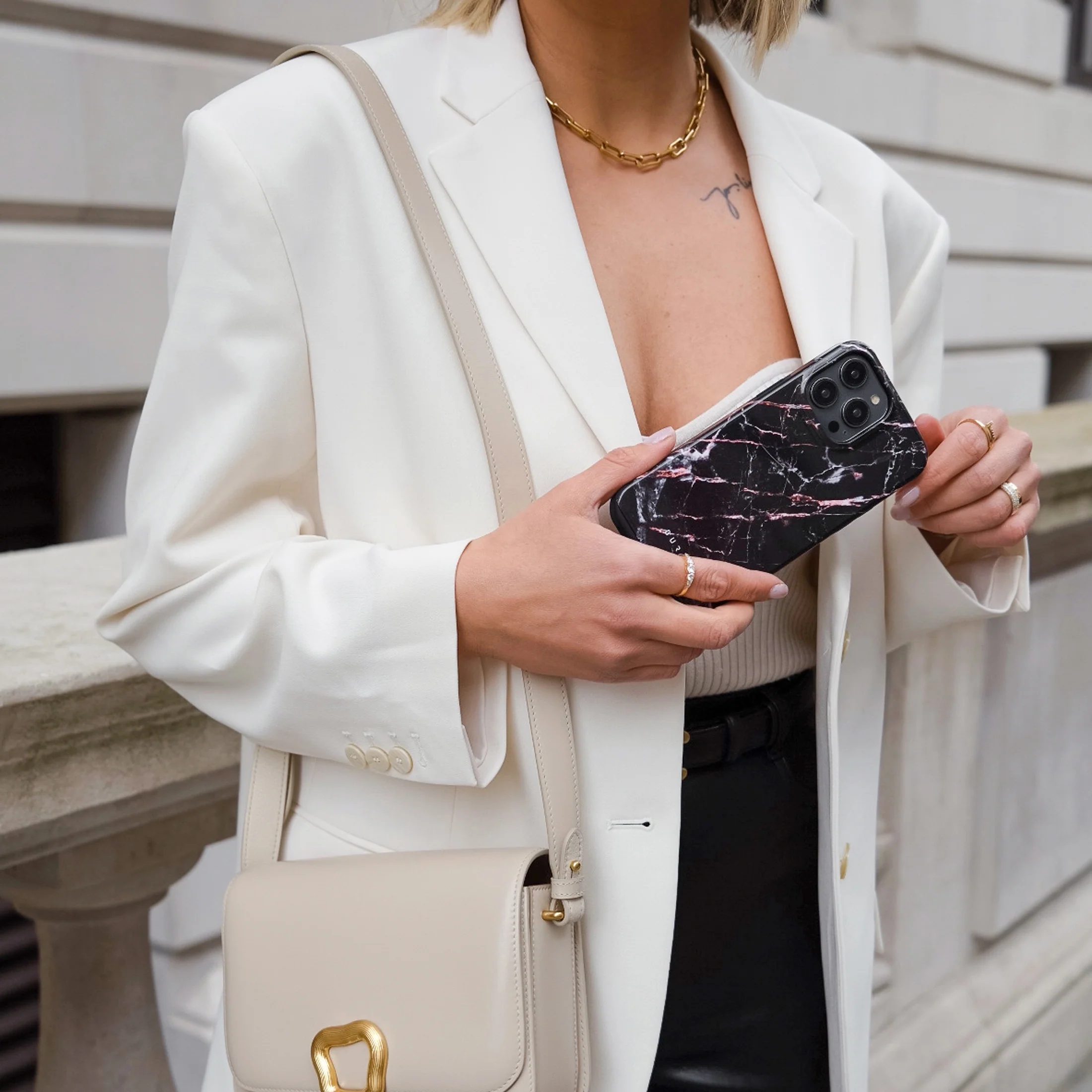 Rose Gold Marble - iPhone 12 Mini ケース