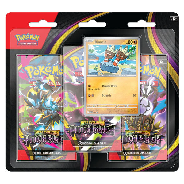Pokémon TCG: ME05 Mega Evolution Pitch Black Three-Booster Blister