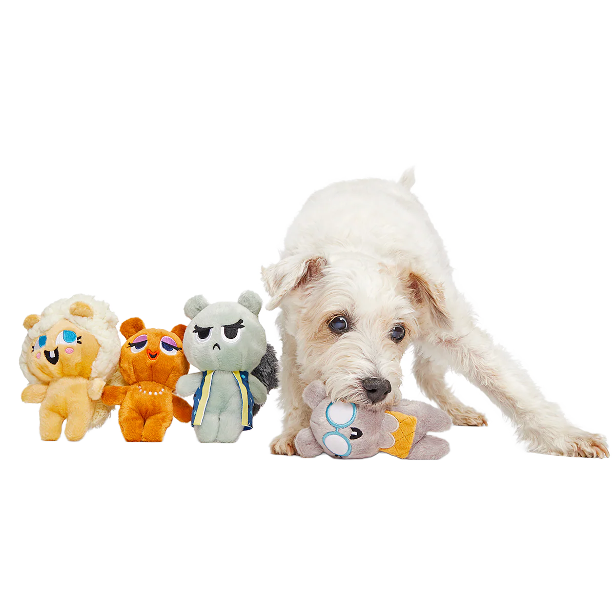 Golden Squirrels Plush Multi-Part Dog Toy