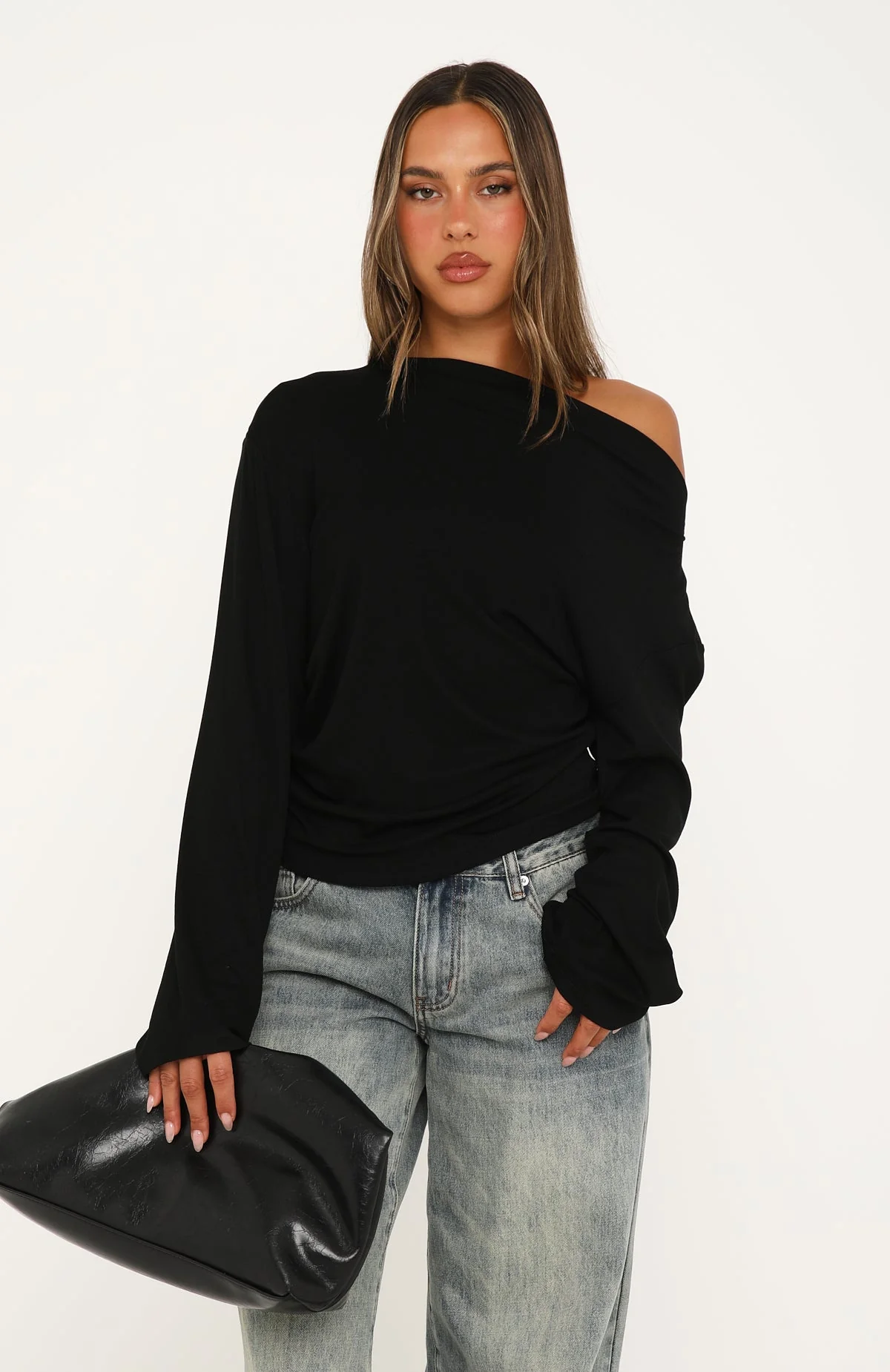 If You Insist Long Sleeve Top Black