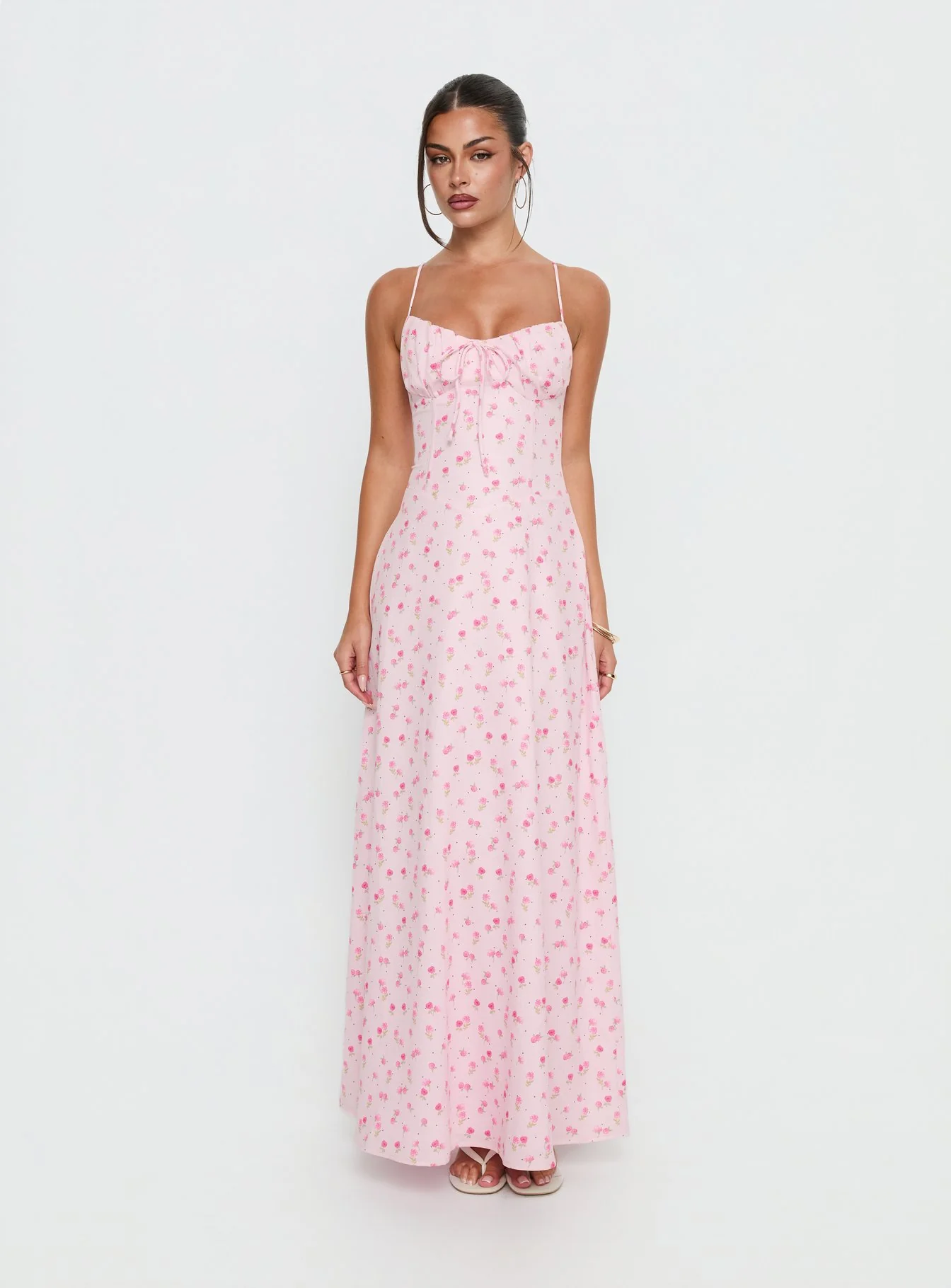 Members Only Maxi Dress Soft Pink Floral