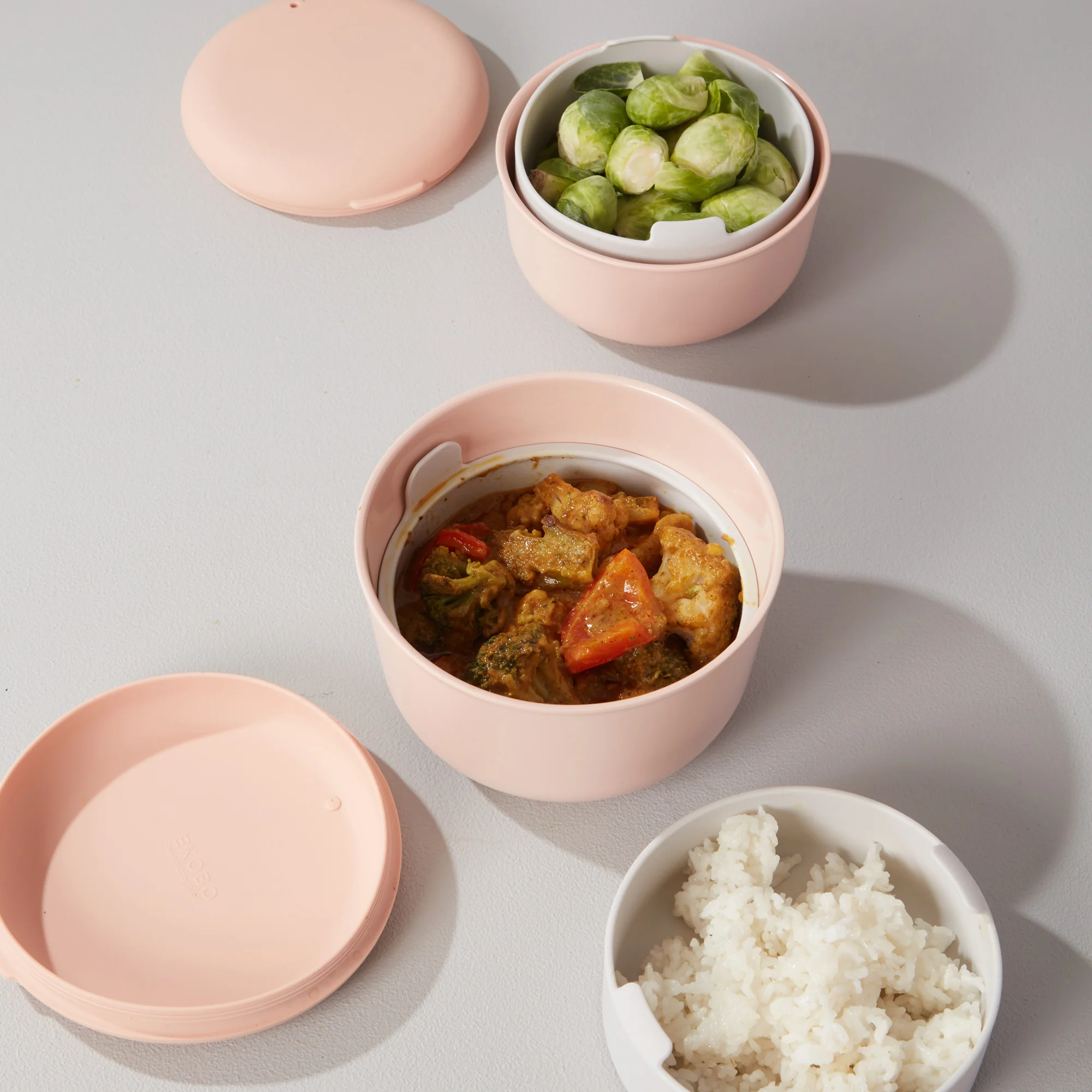 Vogeelle Lunch Set with heat-safe insert - Blush
