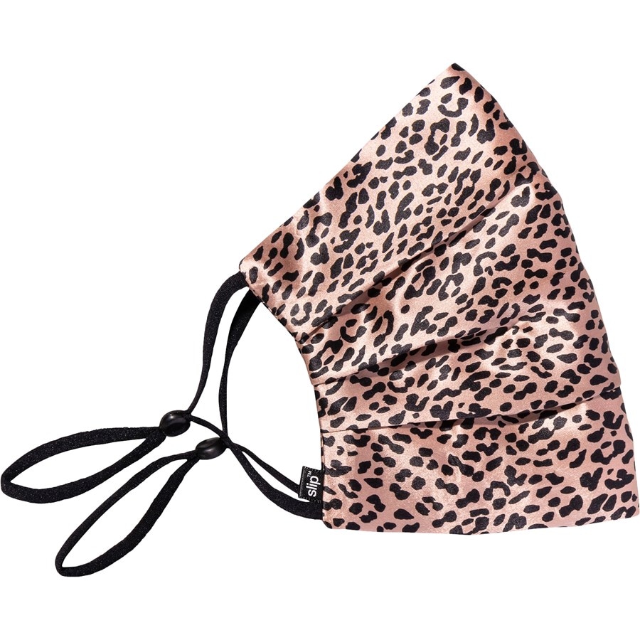 slip Face Coverings Osłona na twarz z czystego jedwabiu Rose Leopard