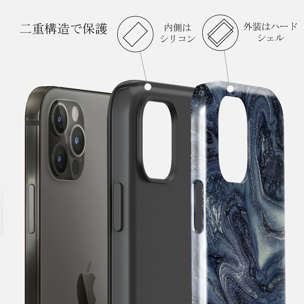 Navy Trench - Blue iPhone 12 Pro ケース