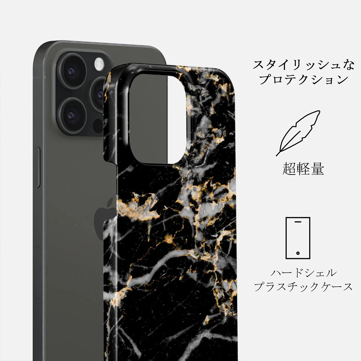 Make A Wish - Gold Marble iPhone 15 Pro Max ケース