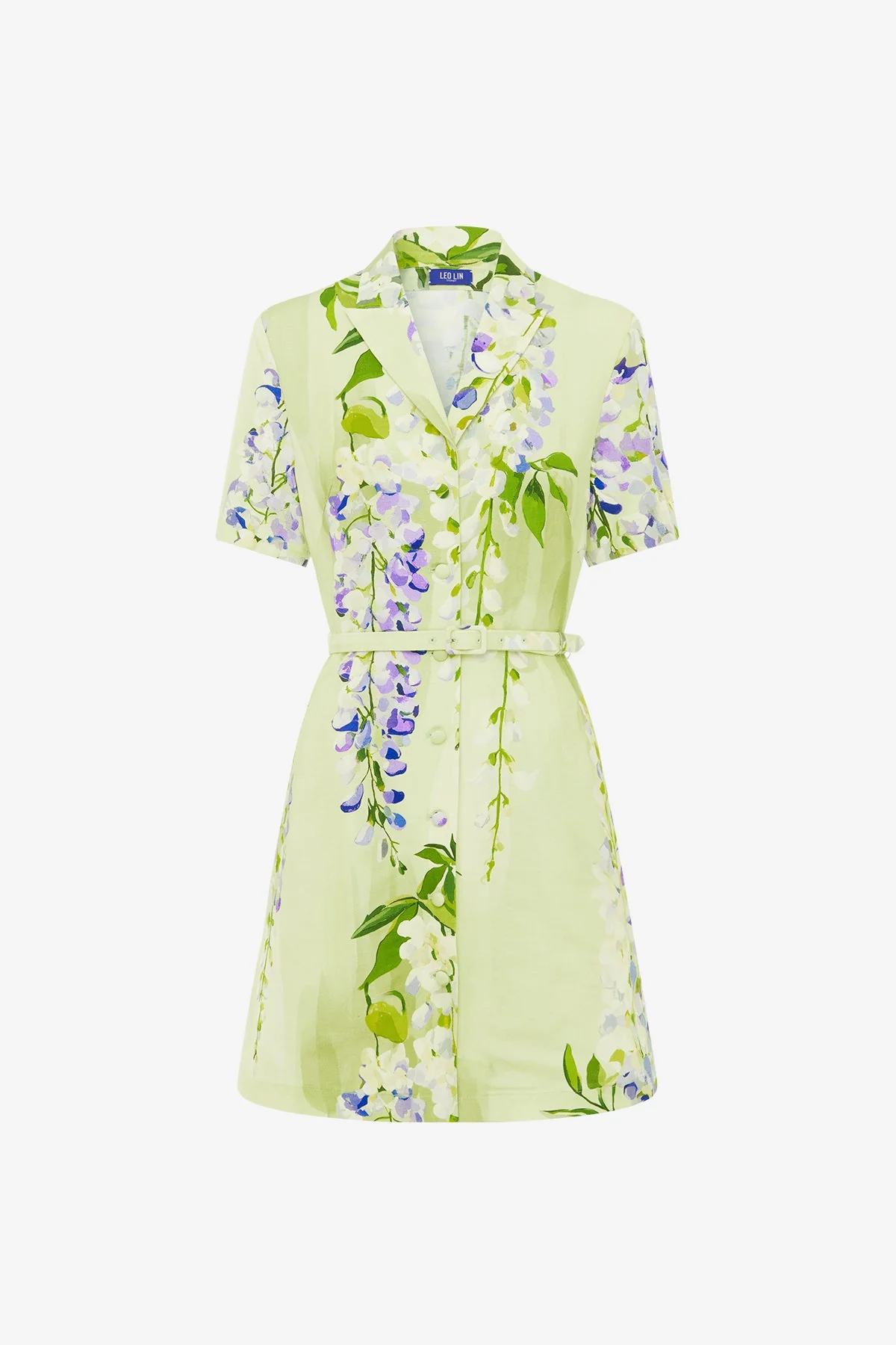 Brigitte Mini Dress - Wisteria Print
