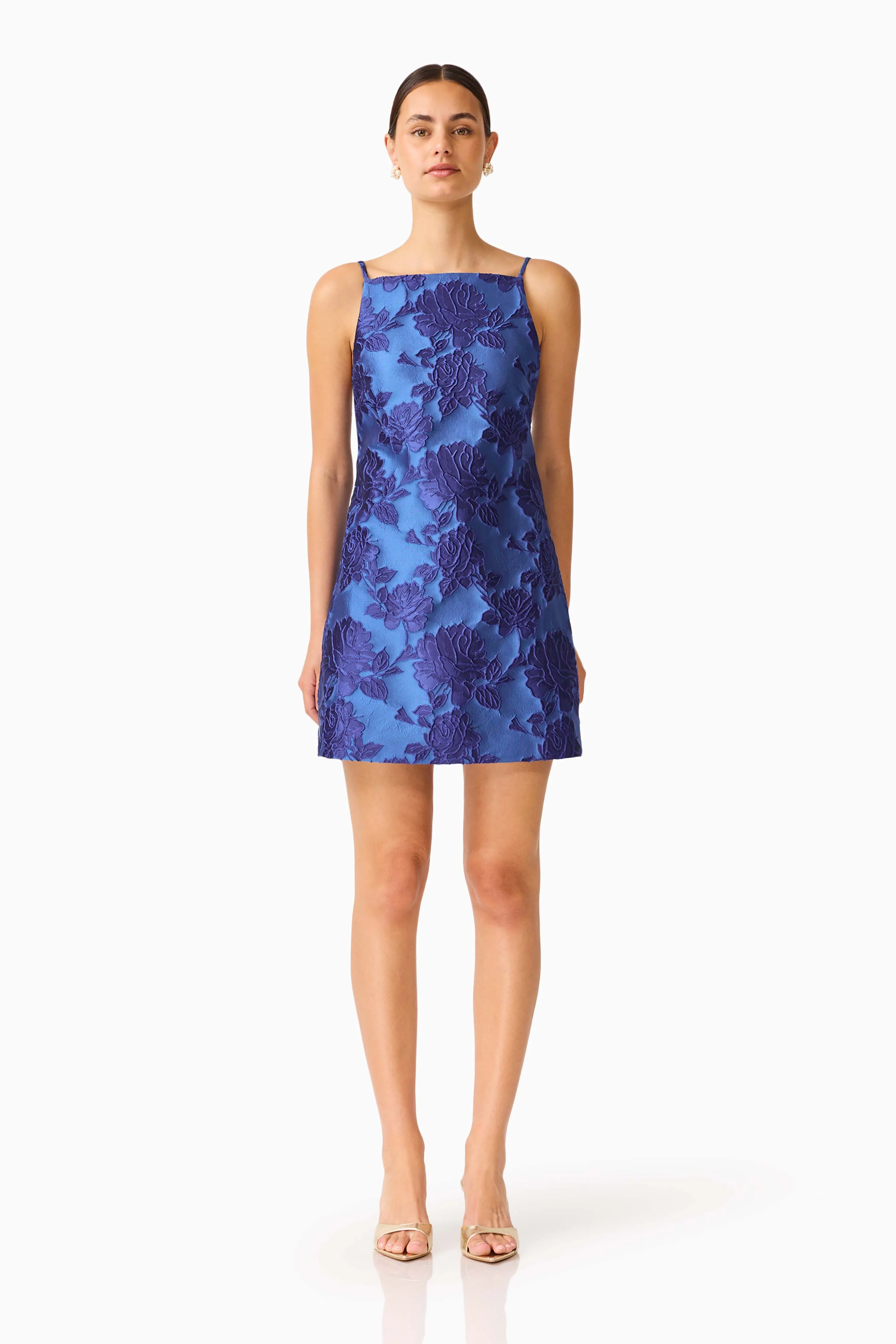 Sorelle Shift Mini Dress in Cobalt Blue