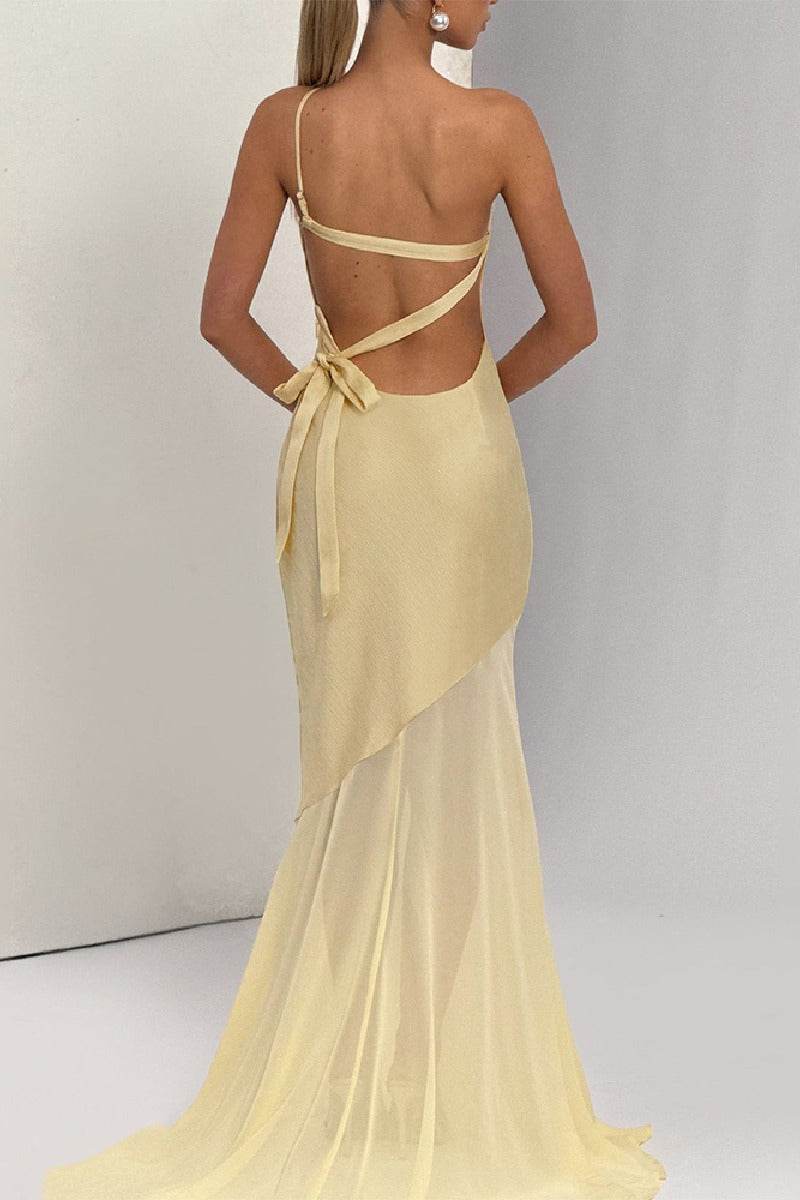 Trumpet-Mermaid Maxi Chiffon Dress 944968019143