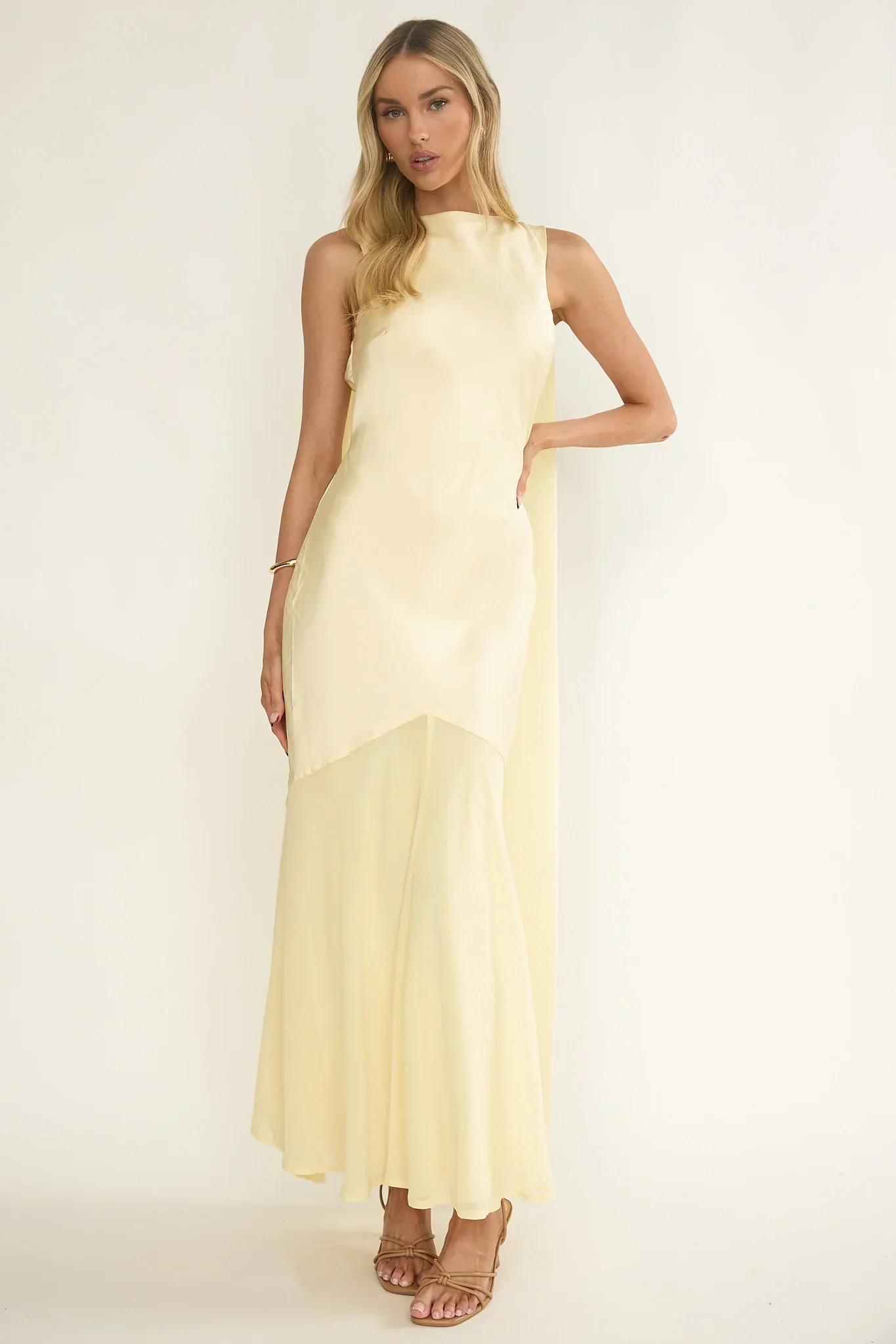 Veyla Shoulder Sash Maxi Dress Butter