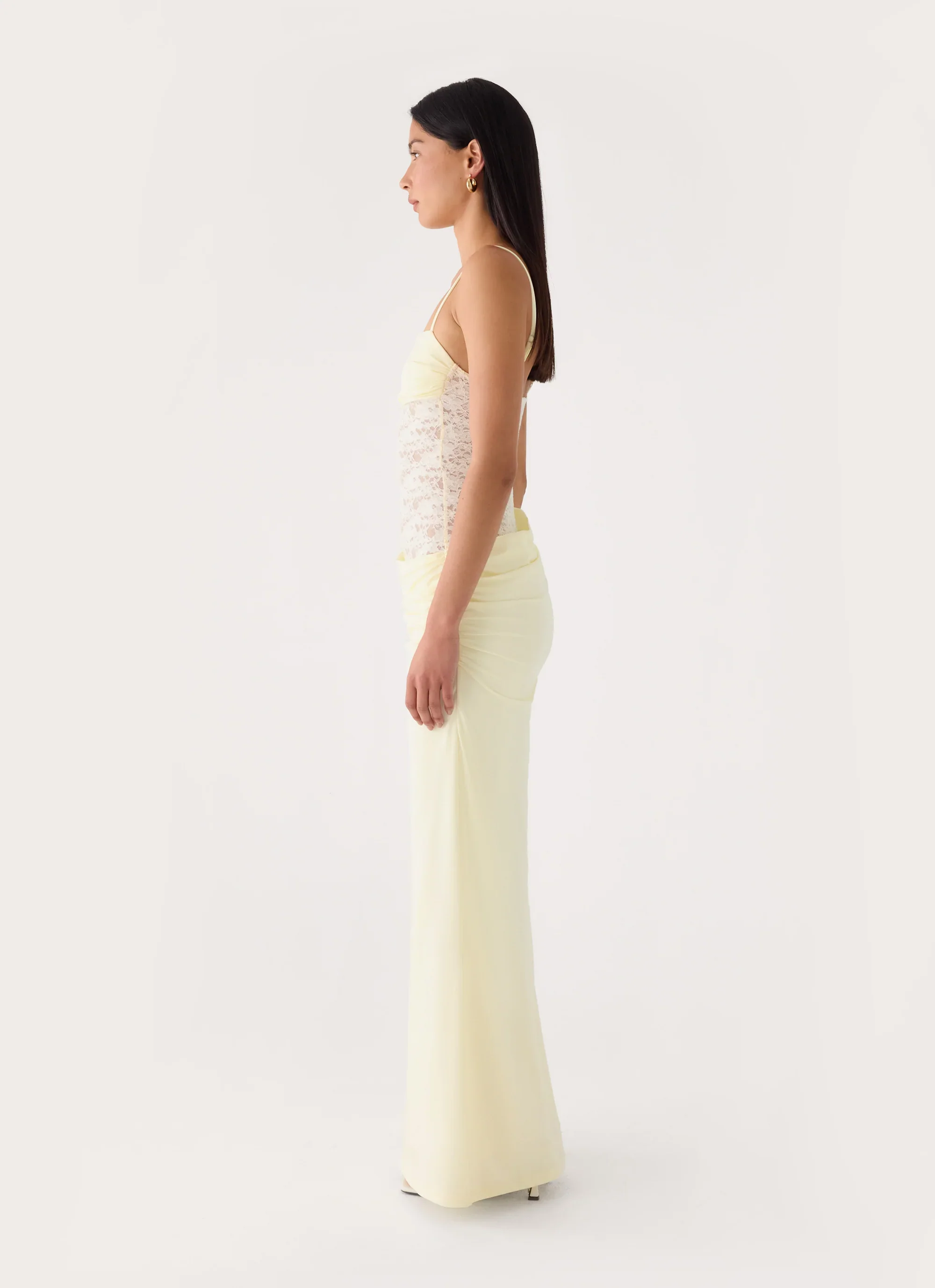 Emesy Lace Maxi Dress - Yellow