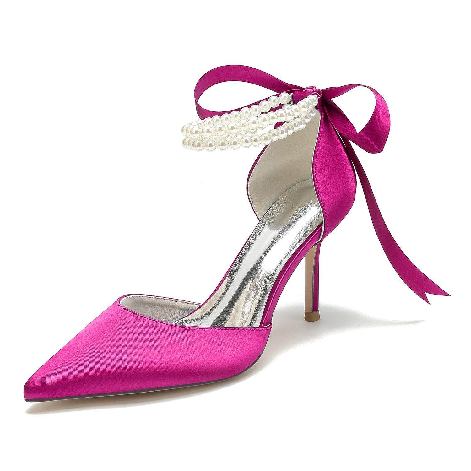 Stiletto Heel 8.5cm Silk-Like Shoes CK0444